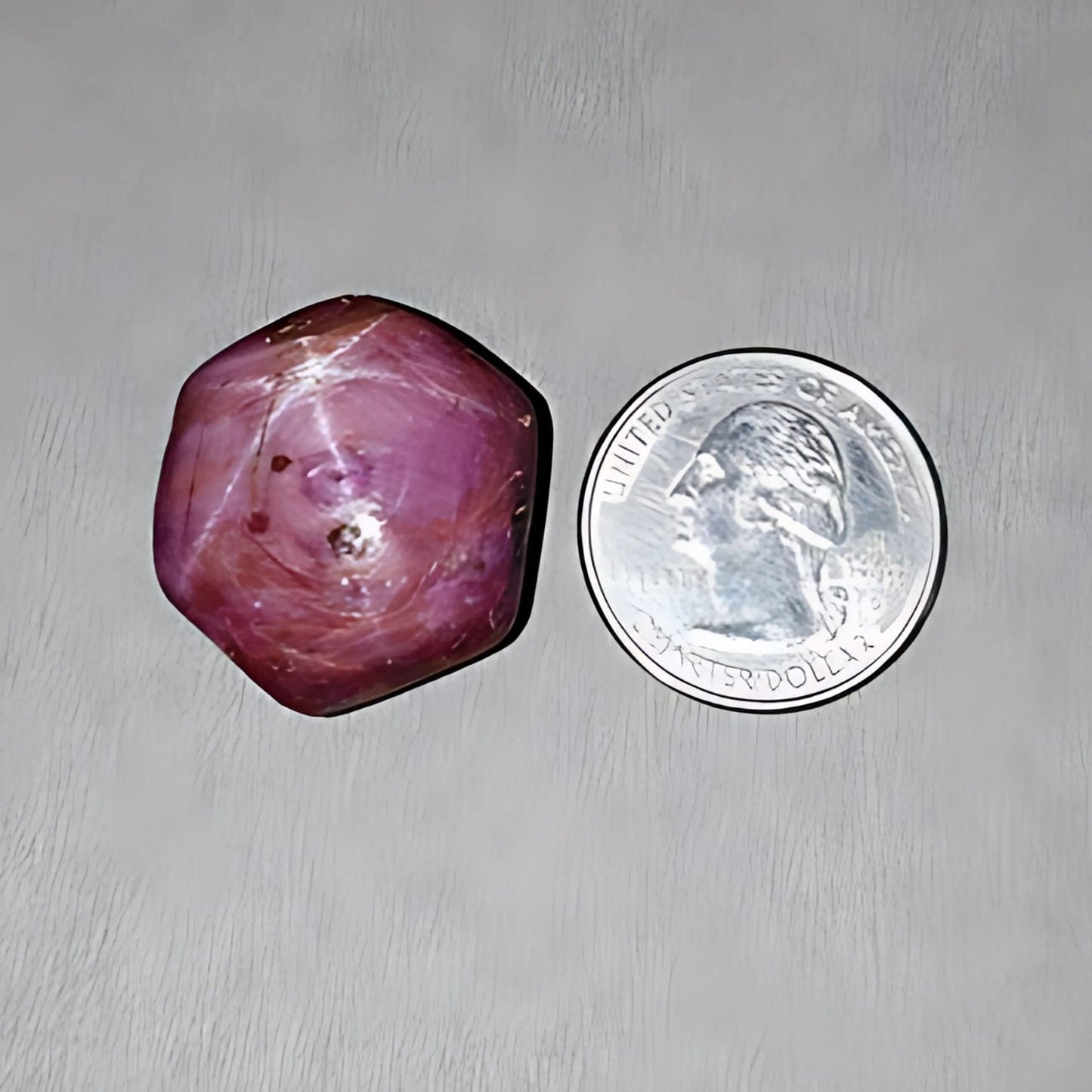 96.80cts Natural Untreated Star Ruby Gemstone Hexagon Shape Cabochon 27*24mm
