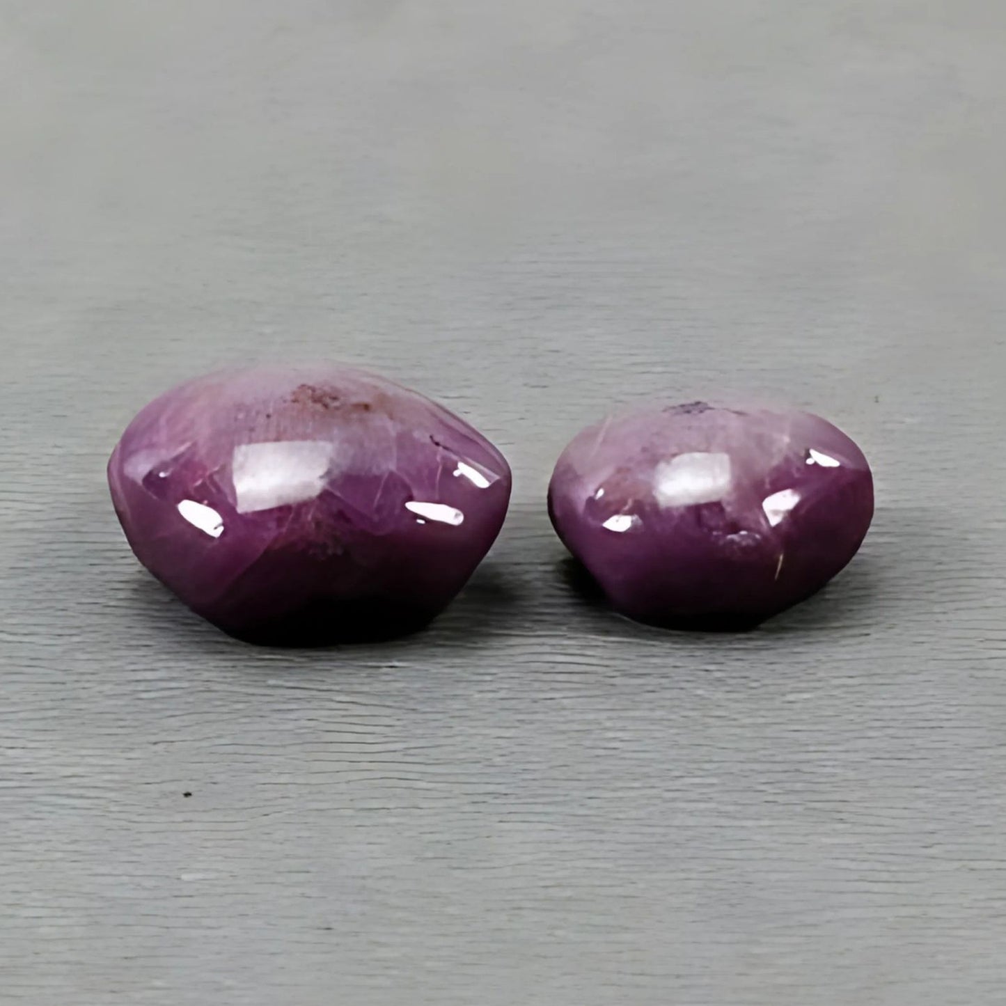 27.50cts Natural Untreated Star Ruby Gemstone Hexagon Shape Cabochon 12.5*11.5mm - 16*13mm 2pcs