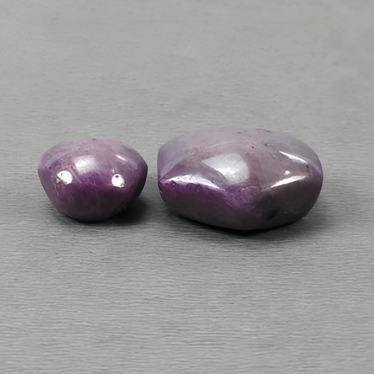 48.10cts Natural Untreated Star Ruby Gemstone Hexagon Shape Cabochon 13*12mm - 16*19mm 2pcs