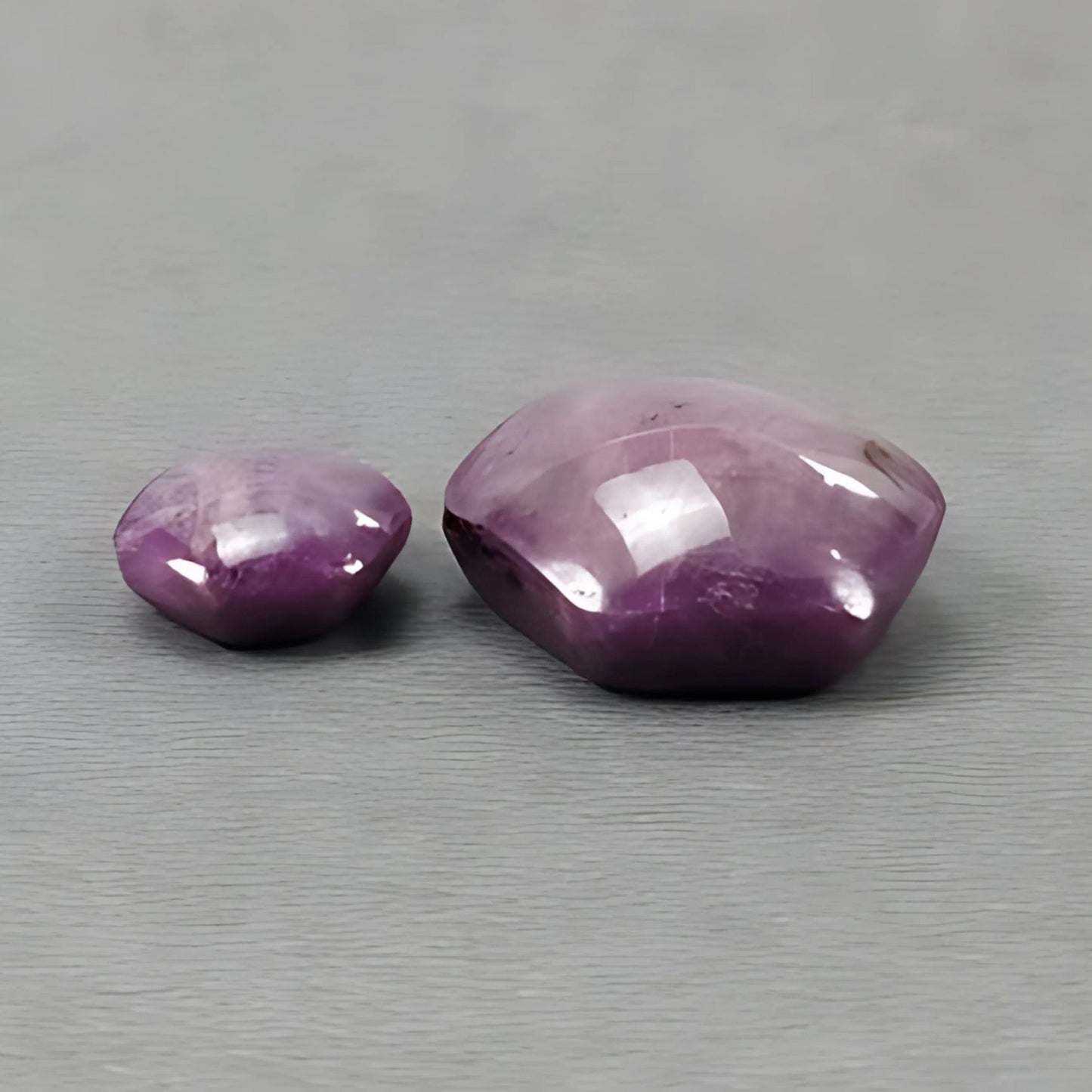 49.40cts Natural Untreated Star Ruby Gemstone Hexagon Shape Cabochon 13*11.5mm - 21.5*19mm 2pcs