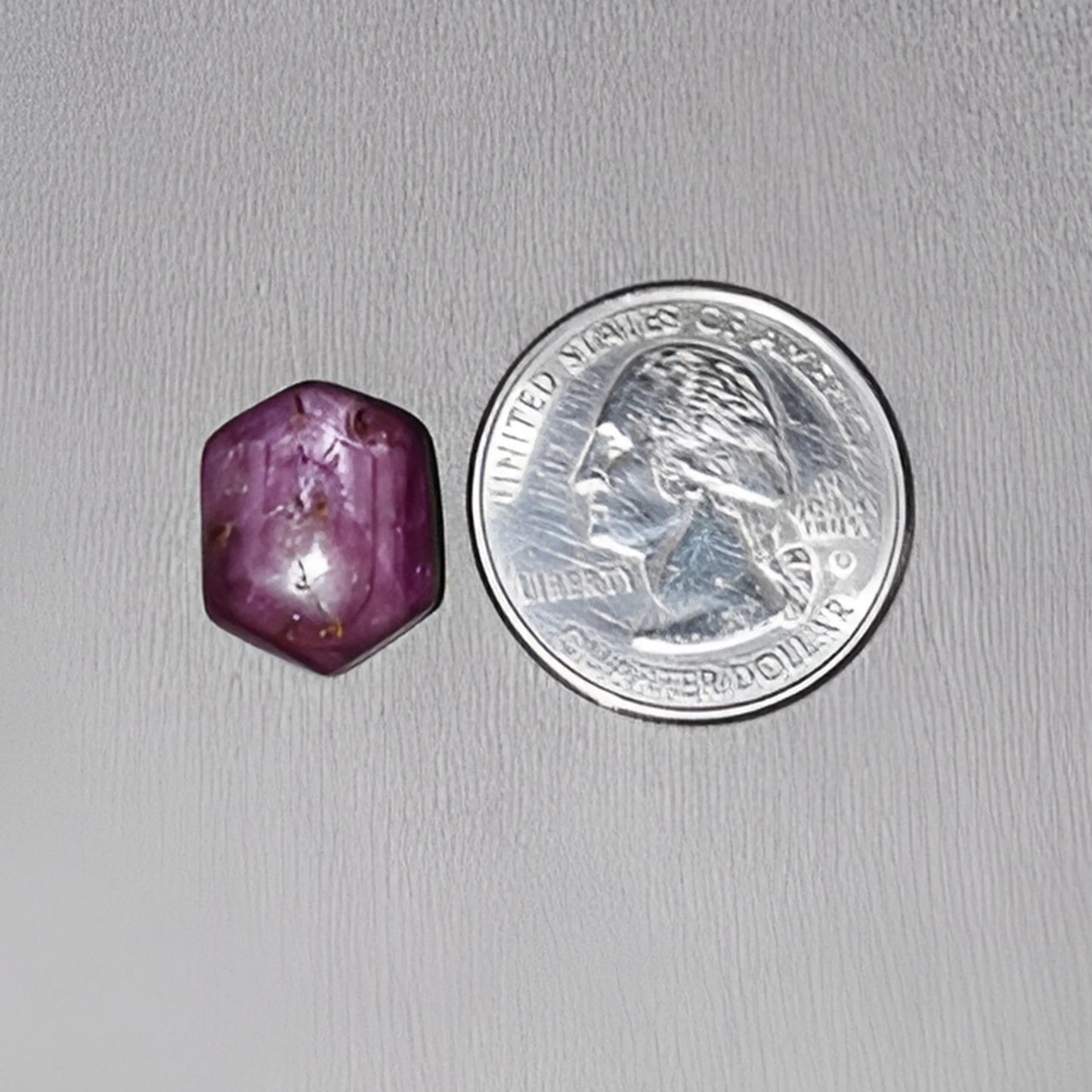 17.10cts Natural Untreated Star Ruby Gemstone Hexagon Shape Cabochon 16*13mm