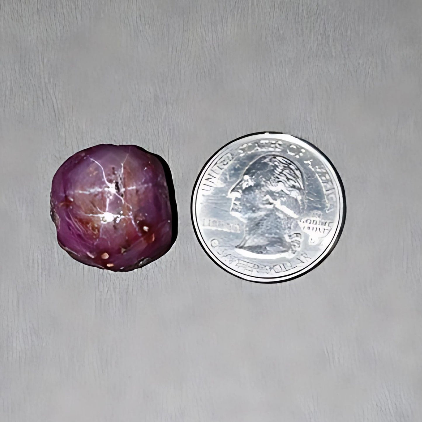 53.65cts Natural Untreated Both Side Star Ruby Gemstone Crystal Wand Healing Specimen 19.5*18mm