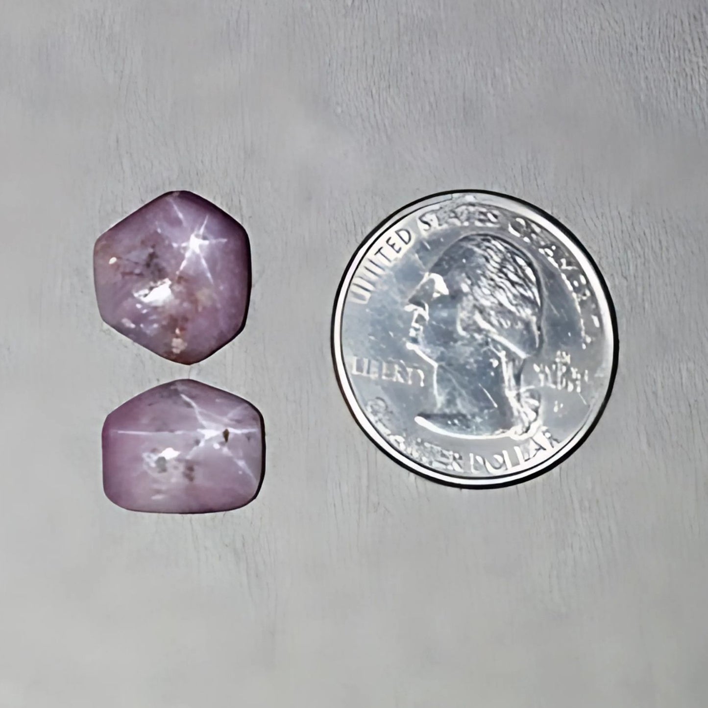 13.55cts Natural Untreated Star Ruby Gemstone Hexagon Shape Cabochon 12*11mm - 15*13mm 2pcs