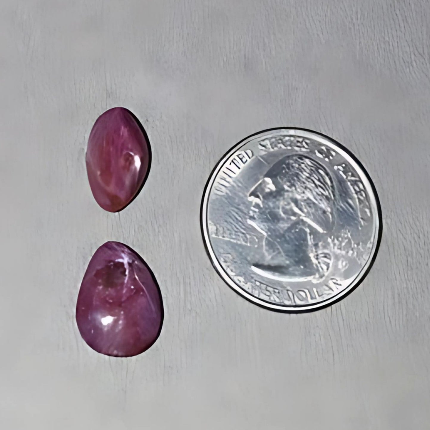 15.00cts Natural Untreated Star Ruby Gemstone Fancy Shape Cabochon 13.5*10mm - 14*11mm 2pcs