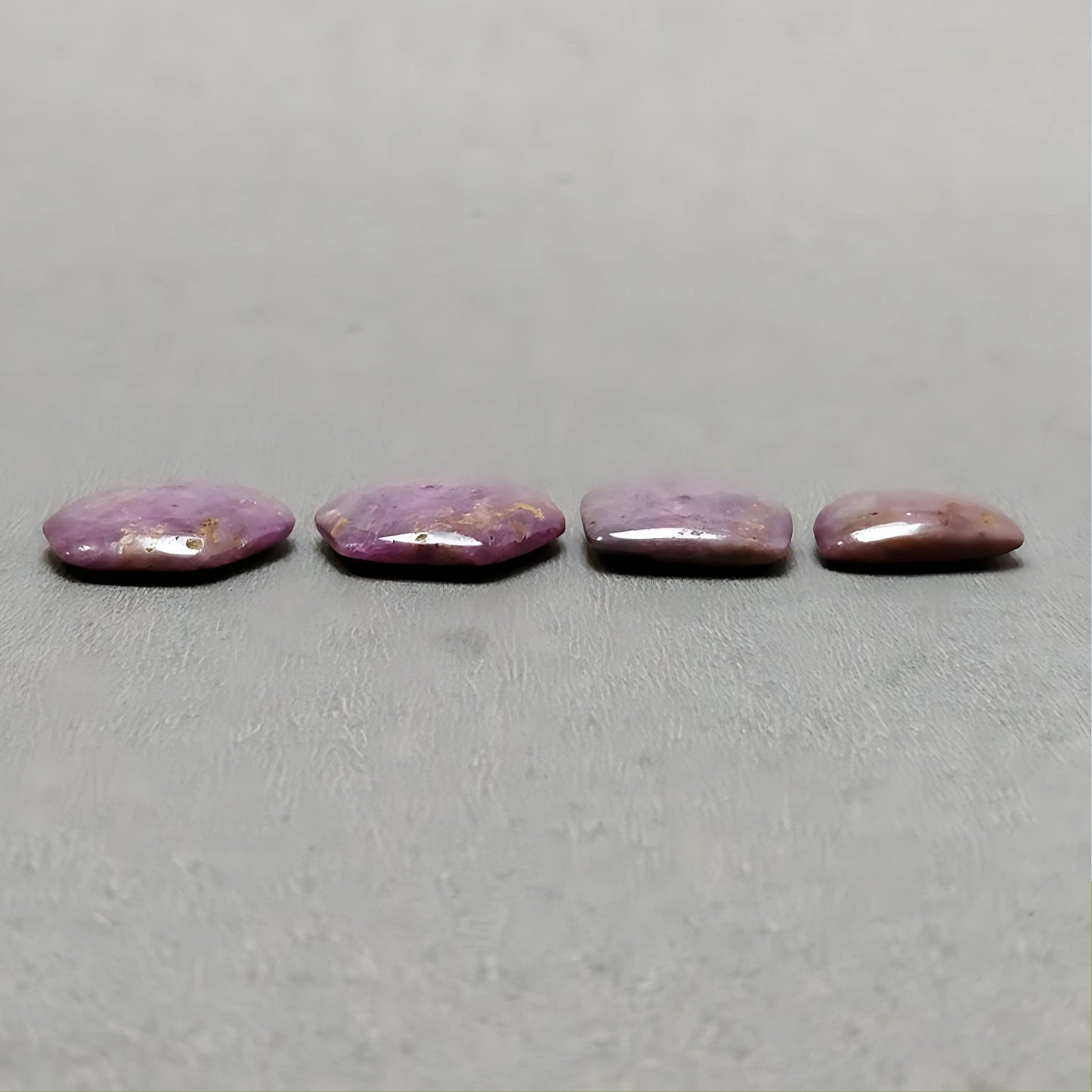 47.50cts Natural Untreated Star Ruby Gemstone Hexagon Shape Cabochon 16*12mm - 16*19mm 4pcs