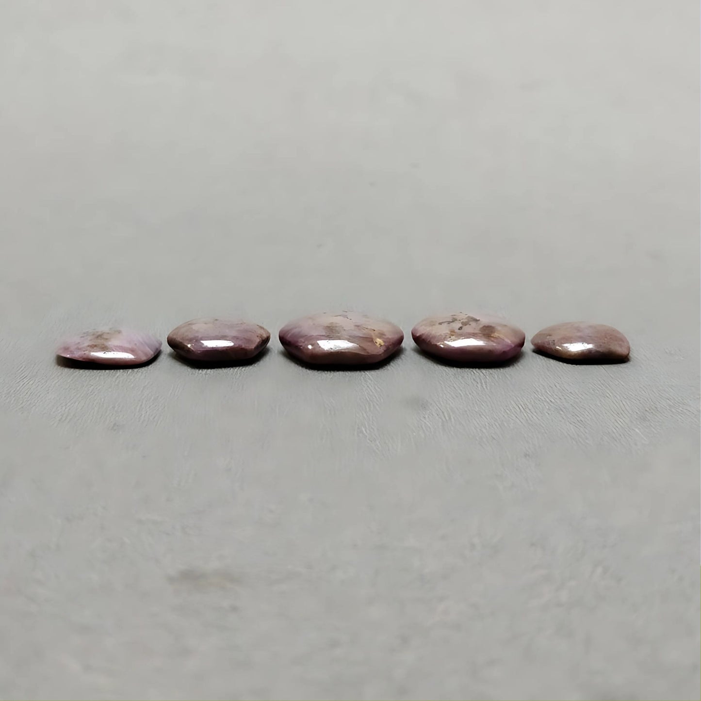 64.40cts Natural Untreated Star Ruby Gemstone Hexagon Shape Cabochon 15*14mm - 20*17.5mm 5pcs