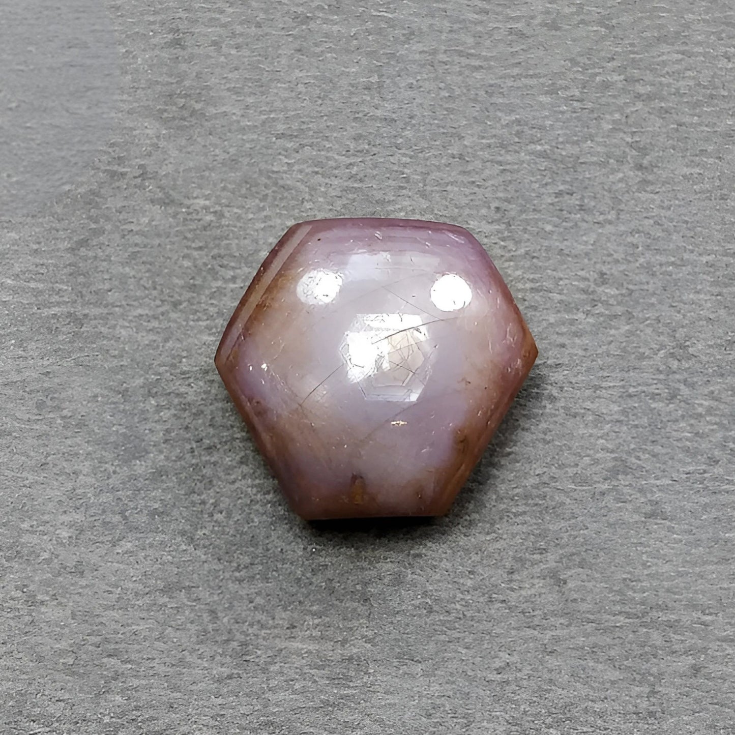 17.50cts Natural Untreated Star Ruby Gemstone Hexagon Shape Cabochon 17*14.5mm
