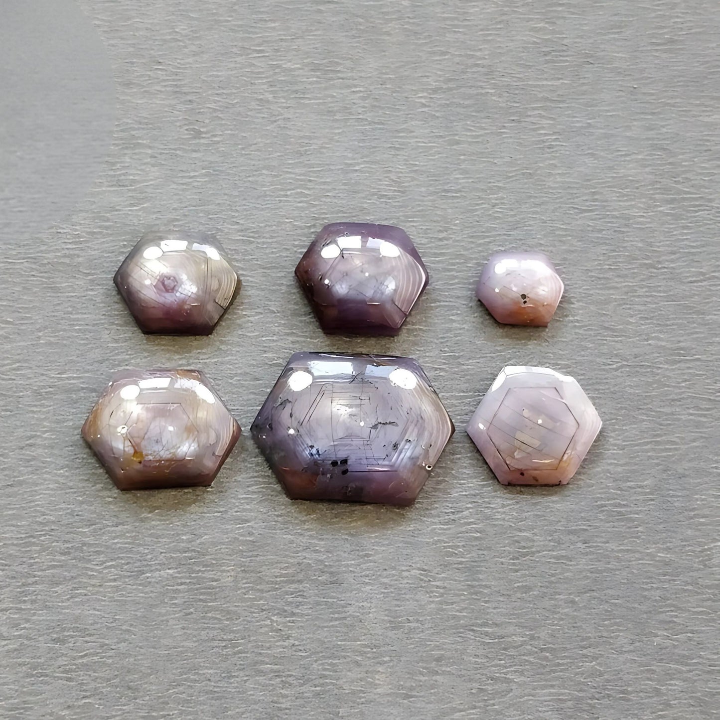 32.90cts Natural Untreated Star Ruby Gemstone Egg Shape Cabochon 9*7mm - 19*14mm 6pcs