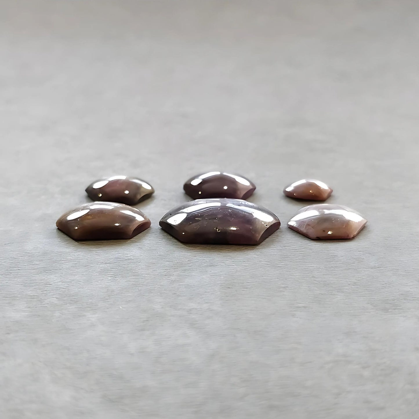 32.90cts Natural Untreated Star Ruby Gemstone Egg Shape Cabochon 9*7mm - 19*14mm 6pcs