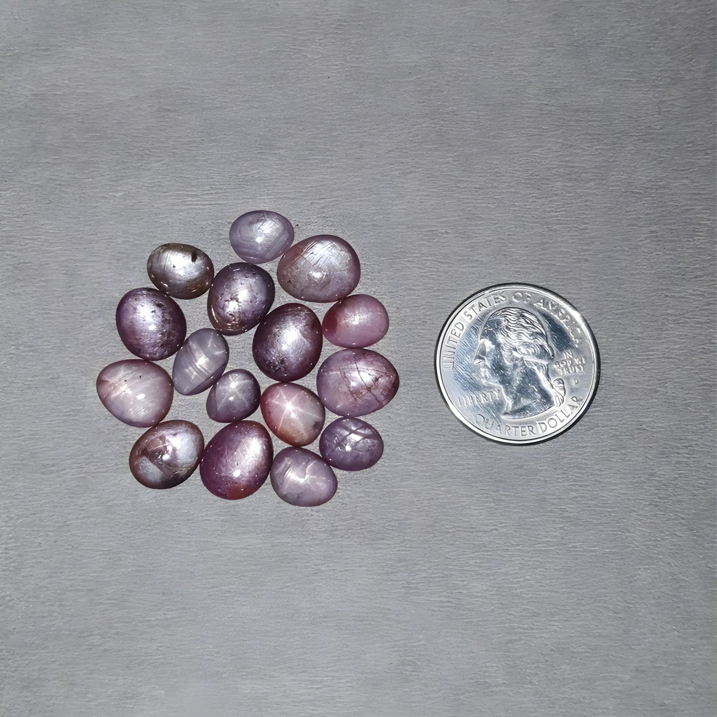 49.40cts Natural Untreated Star Ruby Gemstone Uneven Shape Cabochon 9*7mm - 12*10mm 8pcs