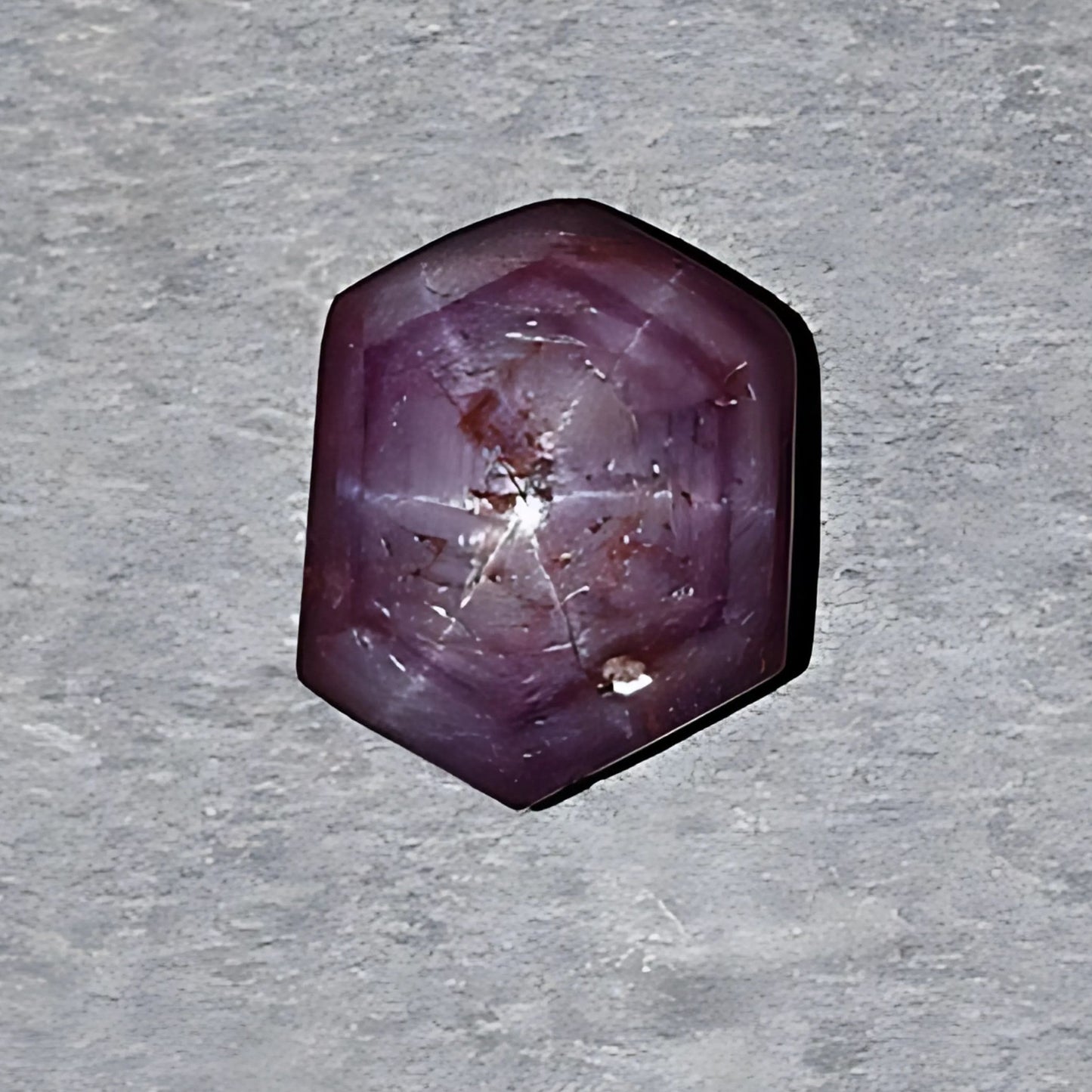 16.40cts Natural Untreated Star Ruby Gemstone Hexagon Shape Cabochon 16*13mm