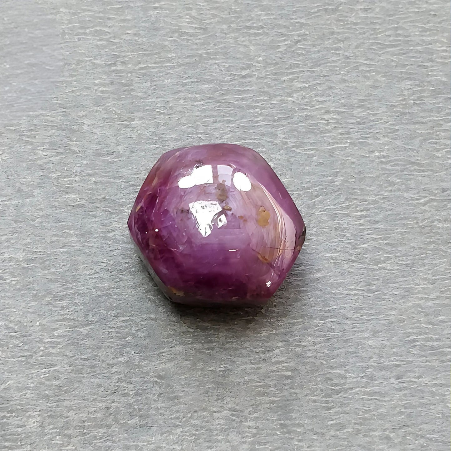 27.20cts Natural Untreated Star Ruby Gemstone Hexagon Shape Cabochon 16.5*14.5mm