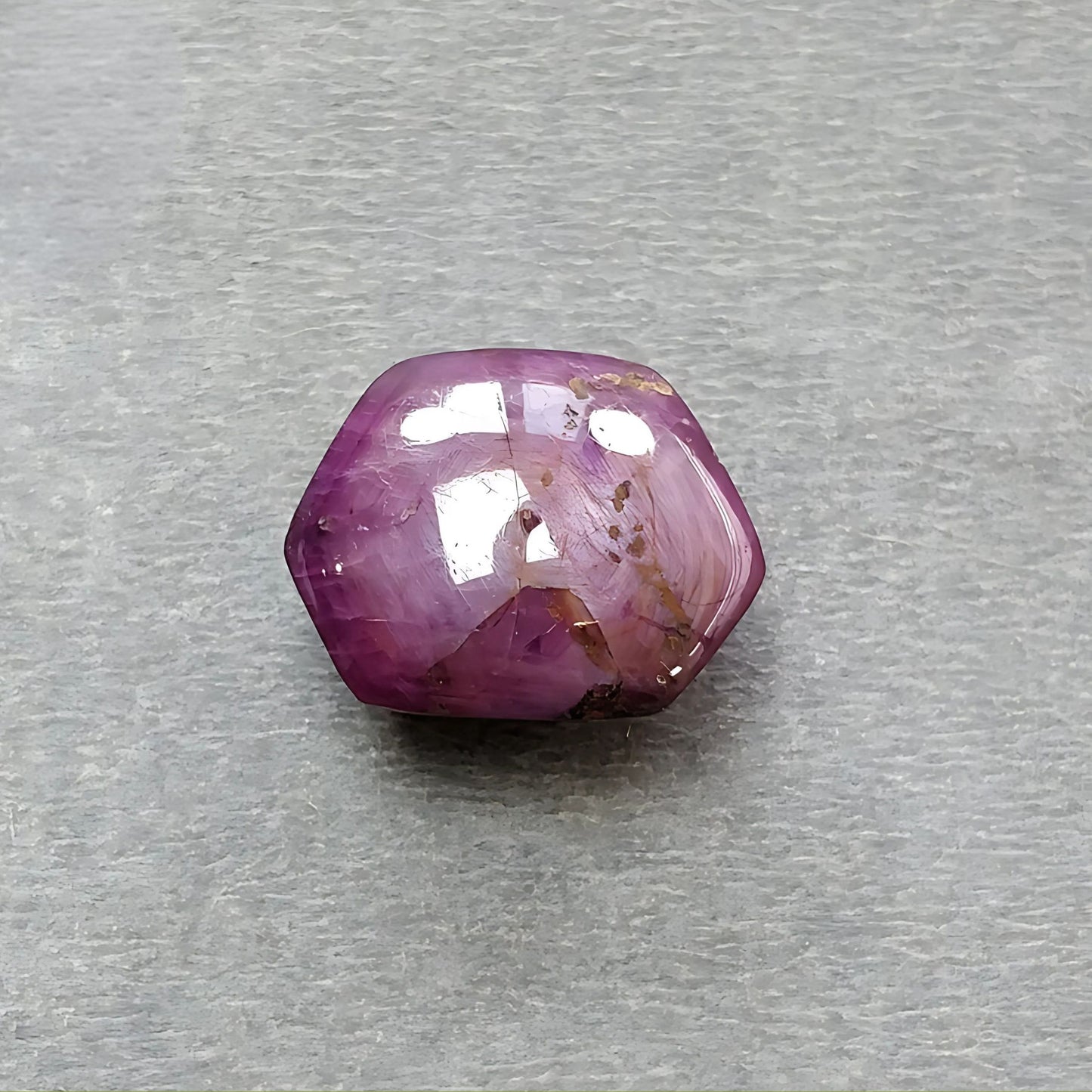 27.60cts Natural Untreated Star Ruby Gemstone Hexagon Shape Cabochon 16*14mm