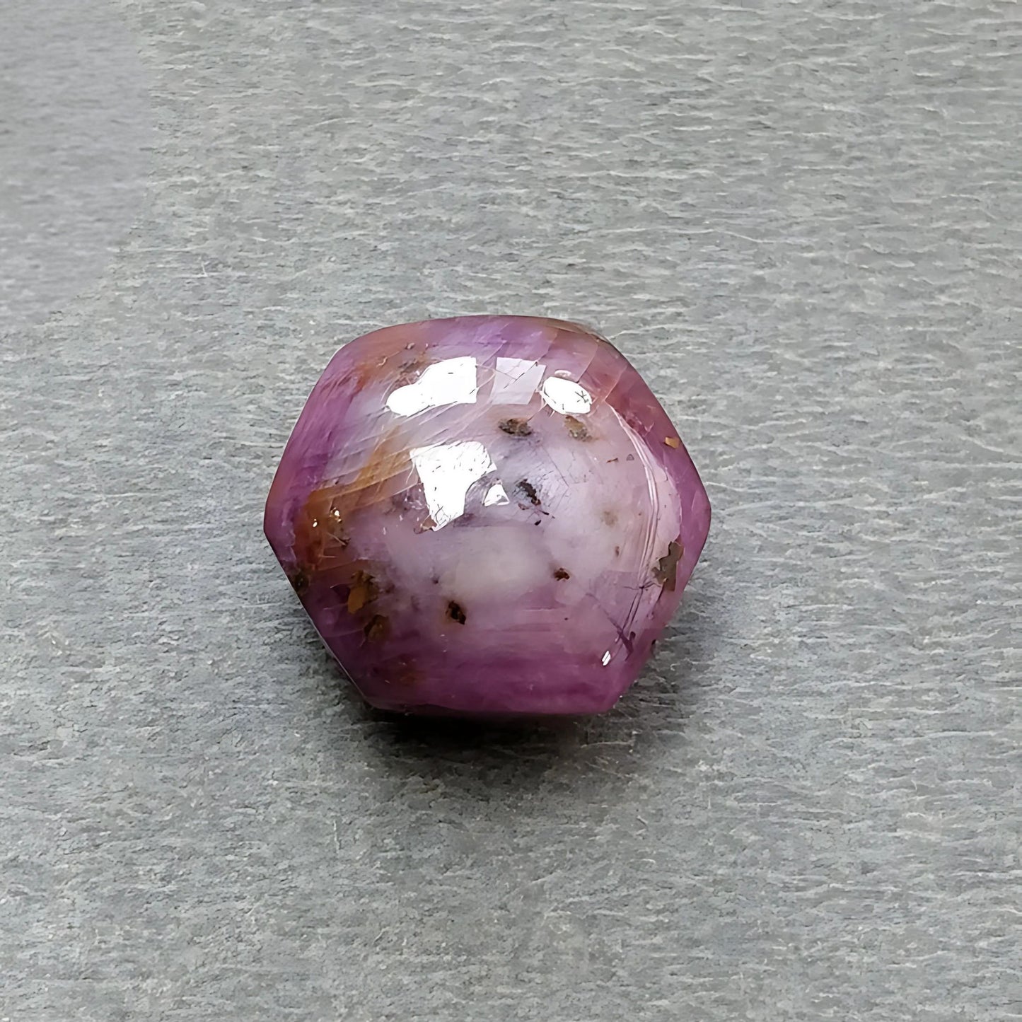 31.30cts Natural Untreated Star Ruby Gemstone Hexagon Shape Cabochon 16.5*15mm
