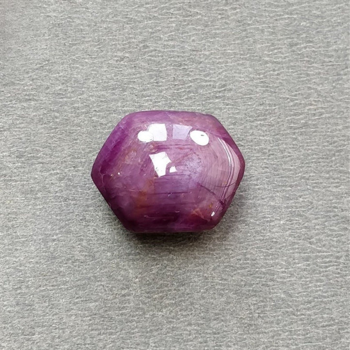 32.00cts Natural Untreated Star Ruby Gemstone Hexagon Shape Cabochon 18*14.5mm