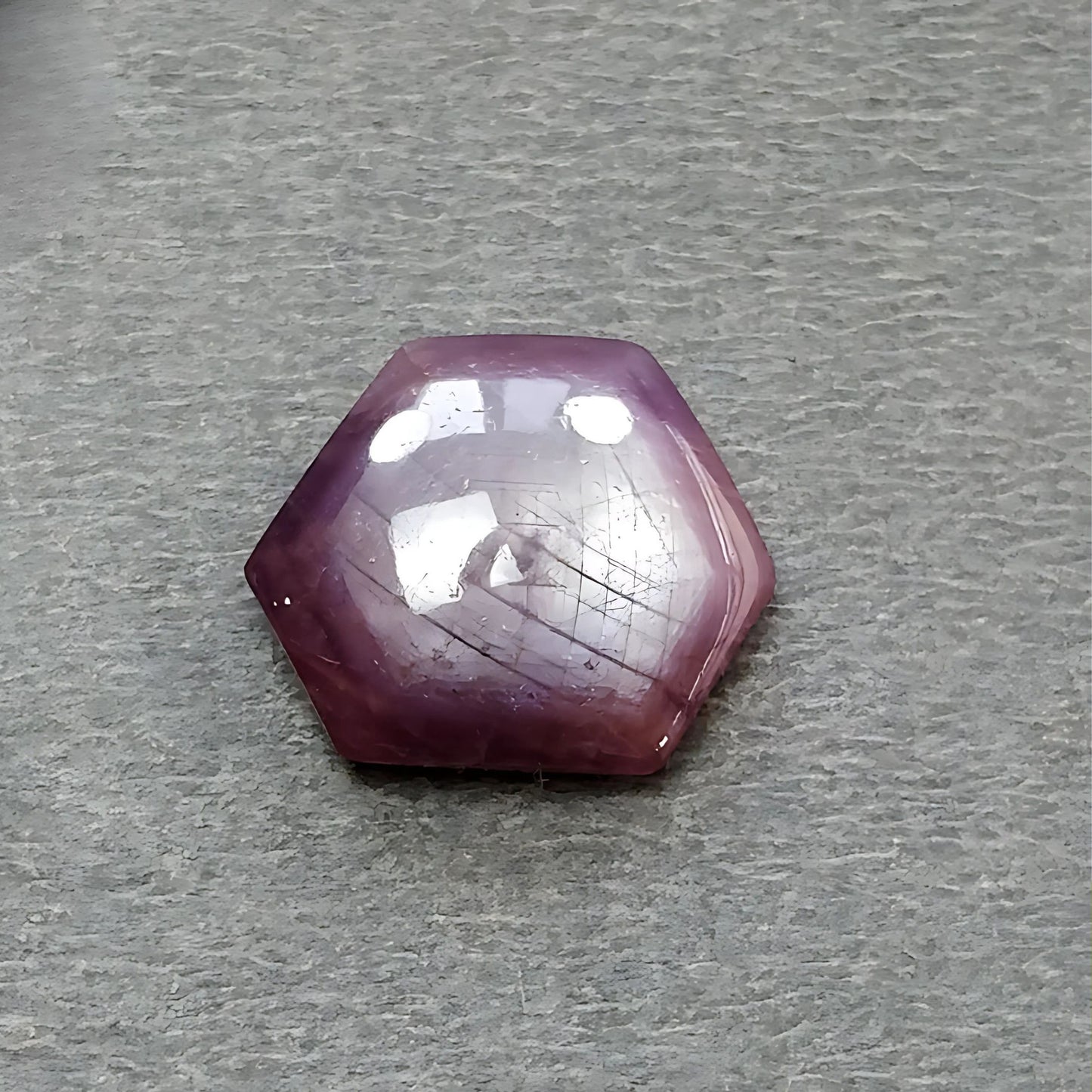 10.00cts Natural Untreated Star Ruby Gemstone Hexagon Shape Cabochon 16*13mm