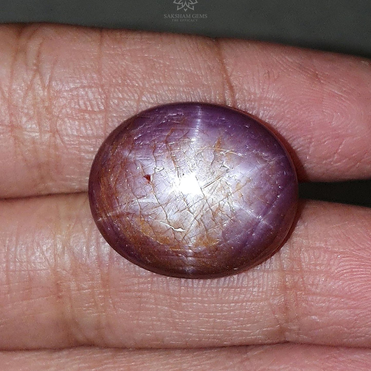 Star Ruby Gemstone Cabochon : 33.20cts Natural Untreated Red 6Ray Star Ruby Oval Shape 21*17.5mm