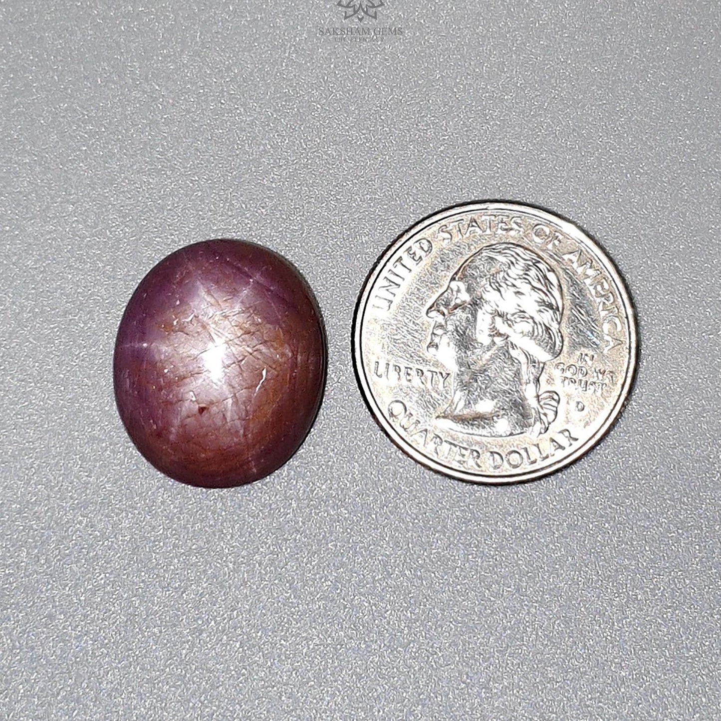Star Ruby Gemstone Cabochon : 33.20cts Natural Untreated Red 6Ray Star Ruby Oval Shape 21*17.5mm