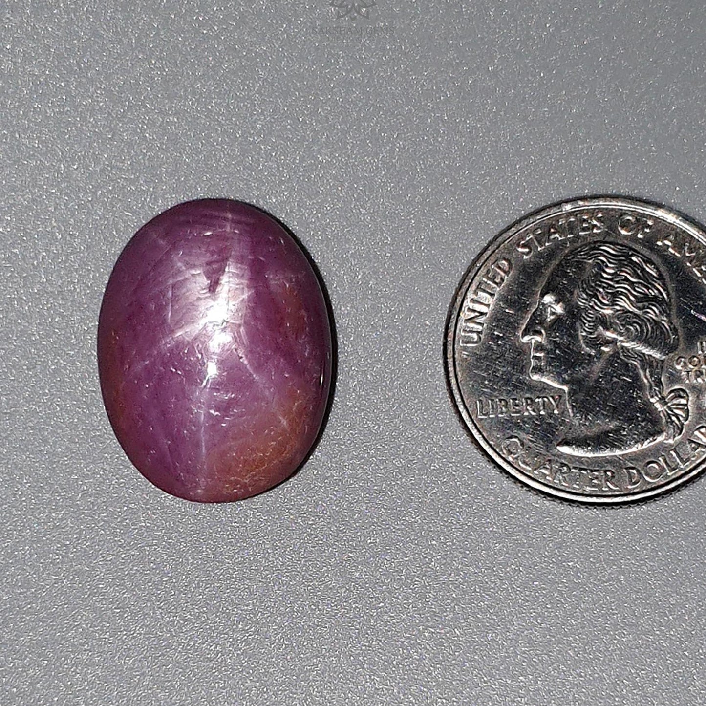 Star Ruby Gemstone Cabochon : 43.50cts Natural Untreated Red 6Ray Star Ruby Oval Shape 23*17mm