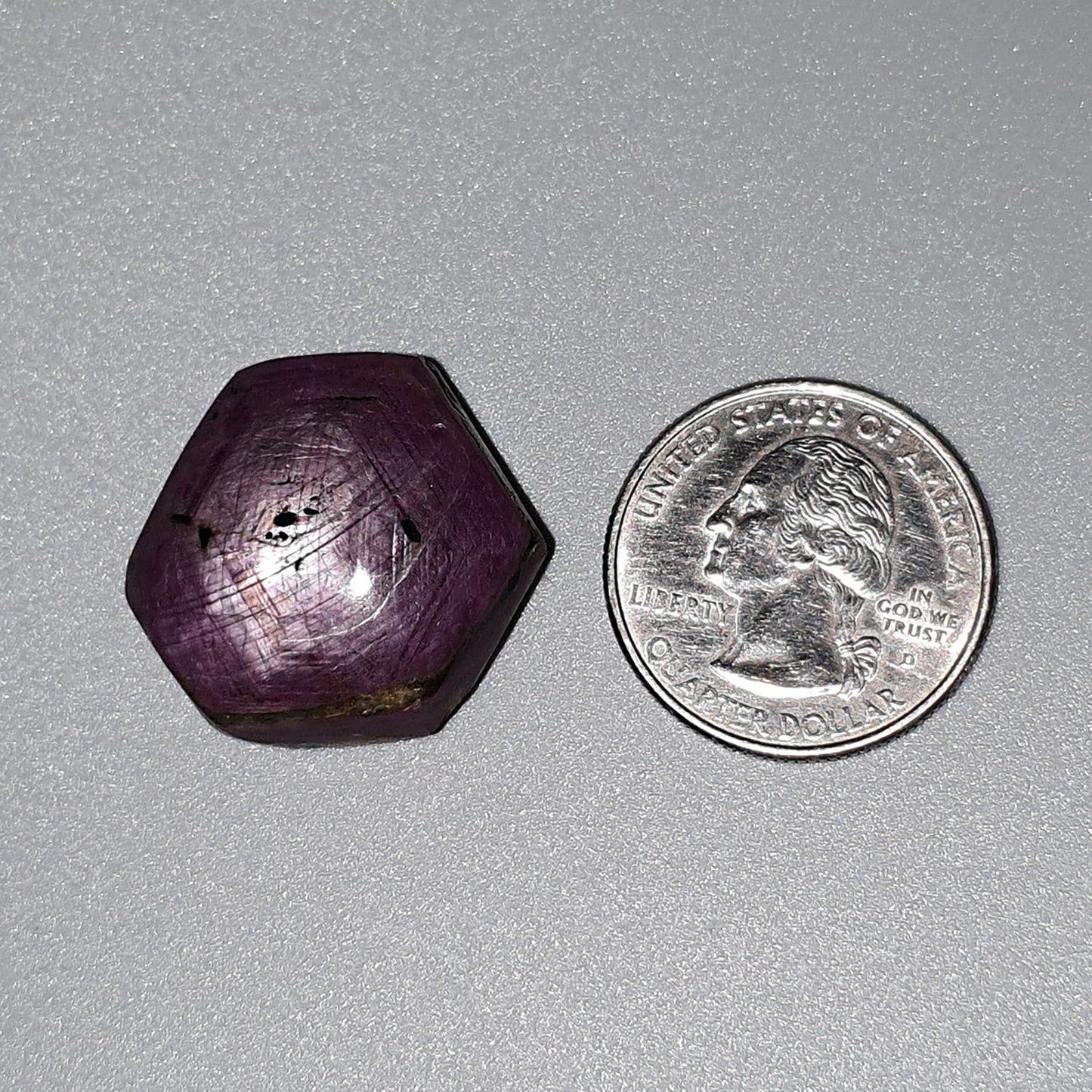 75.30cts Star Ruby With Black Rutile Crystal Gemstone Natural Rough Healing Specimen Hexagon Shape 26*23mm 1pc