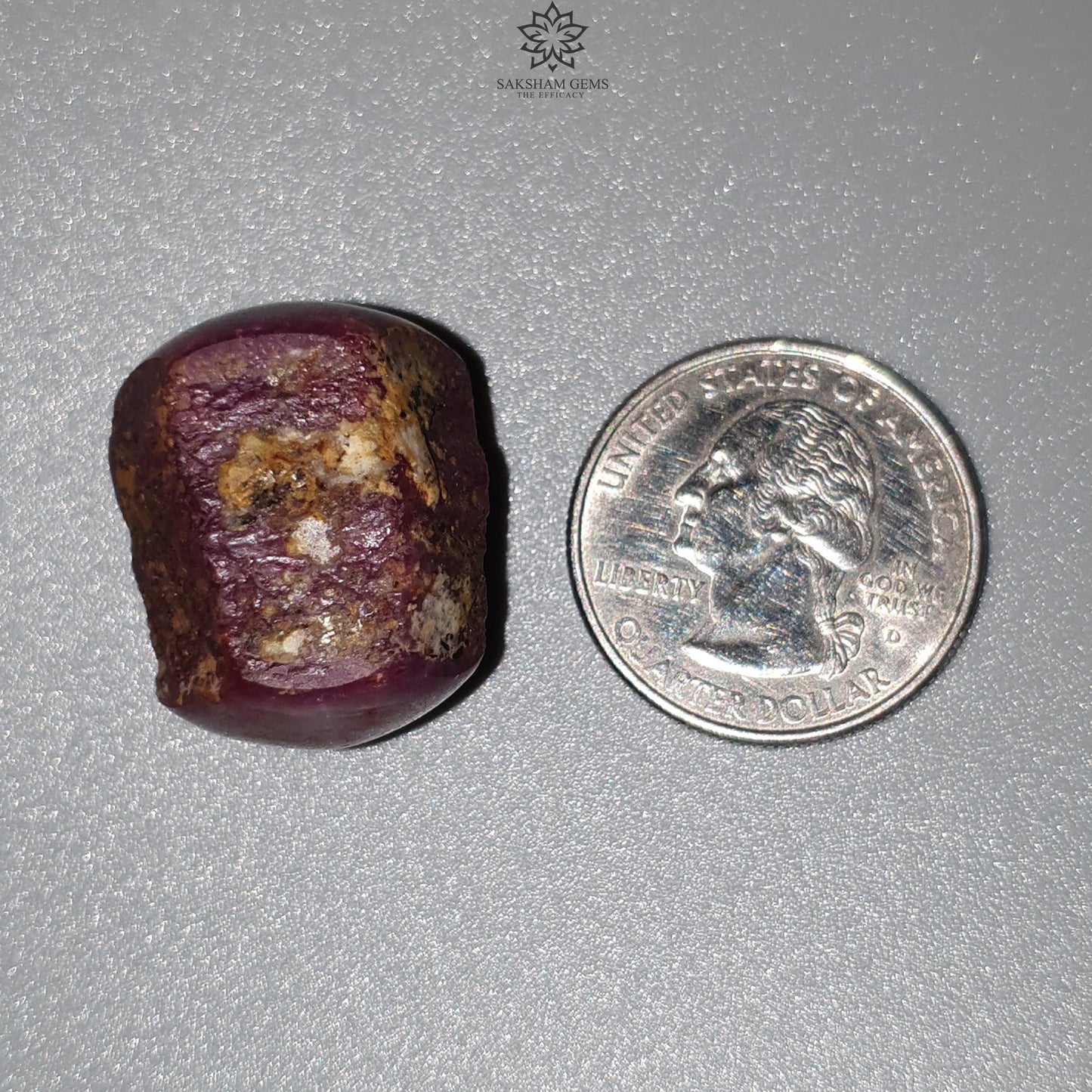 108.10cts Star Ruby Gemstone Cabochon Natural Untreated Red 6Ray Hexagon Shape 21*19mm 1pc