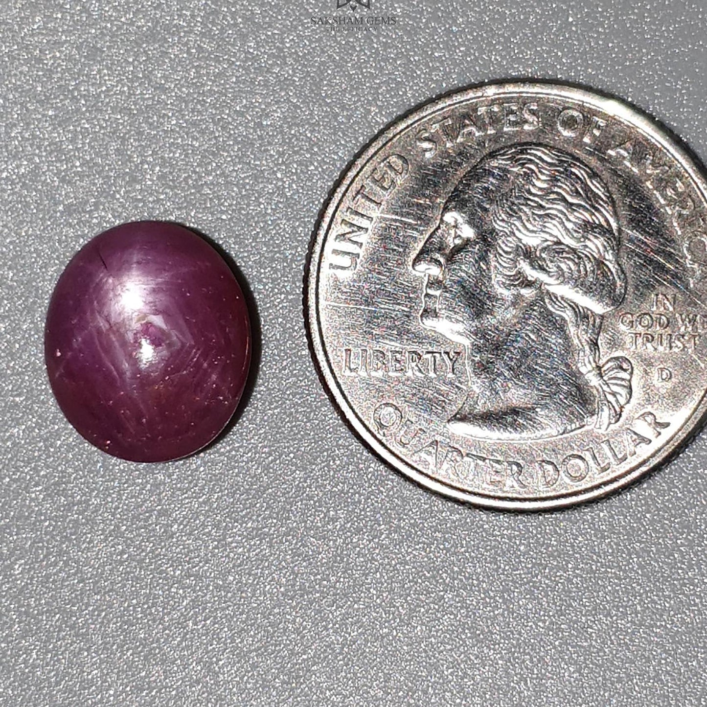 Star Ruby Gemstone Cabochon : 13.60cts Natural Untreated Unheated Red Ruby 13*11mm Oval Shape 1pc