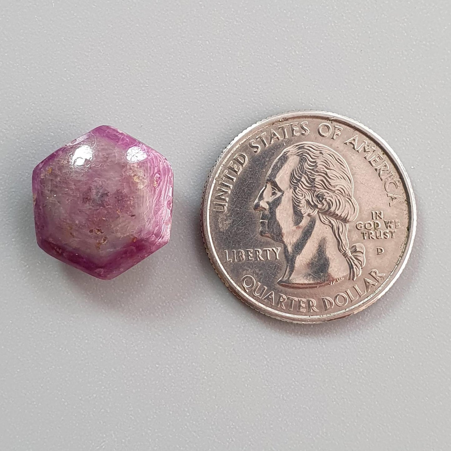 Star Ruby Hexagon Cabochon Gemstone : 16.70cts Natural Unheated Star Ruby Hexagon Cabochon 17*15mm 1pc For Jewelry