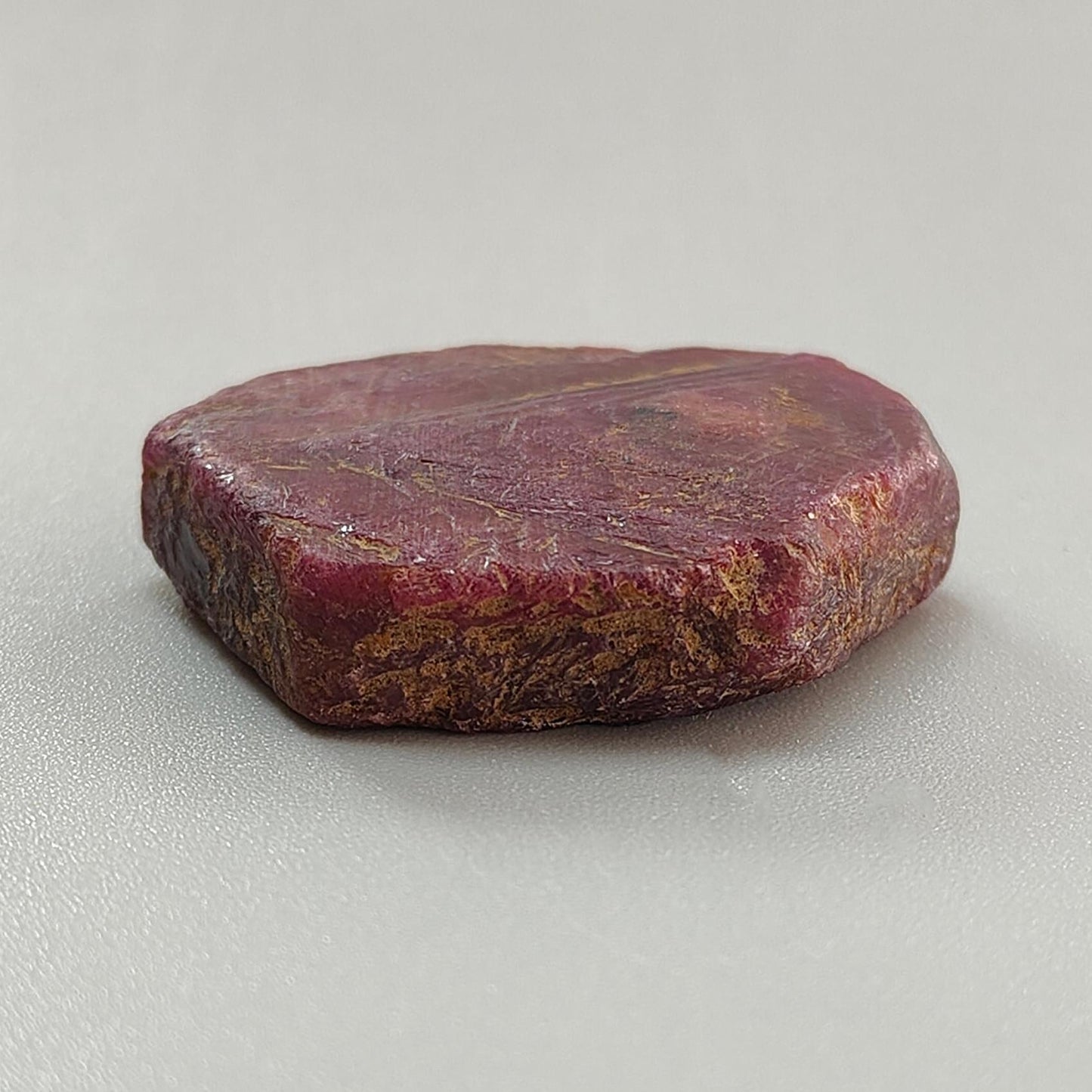 Record Keeper Ruby Gemstone Crystal: 142.00cts Natural Untreated Unheated Red Ruby Triangle Formative Hexagon Specimen 38.5*31*9mm