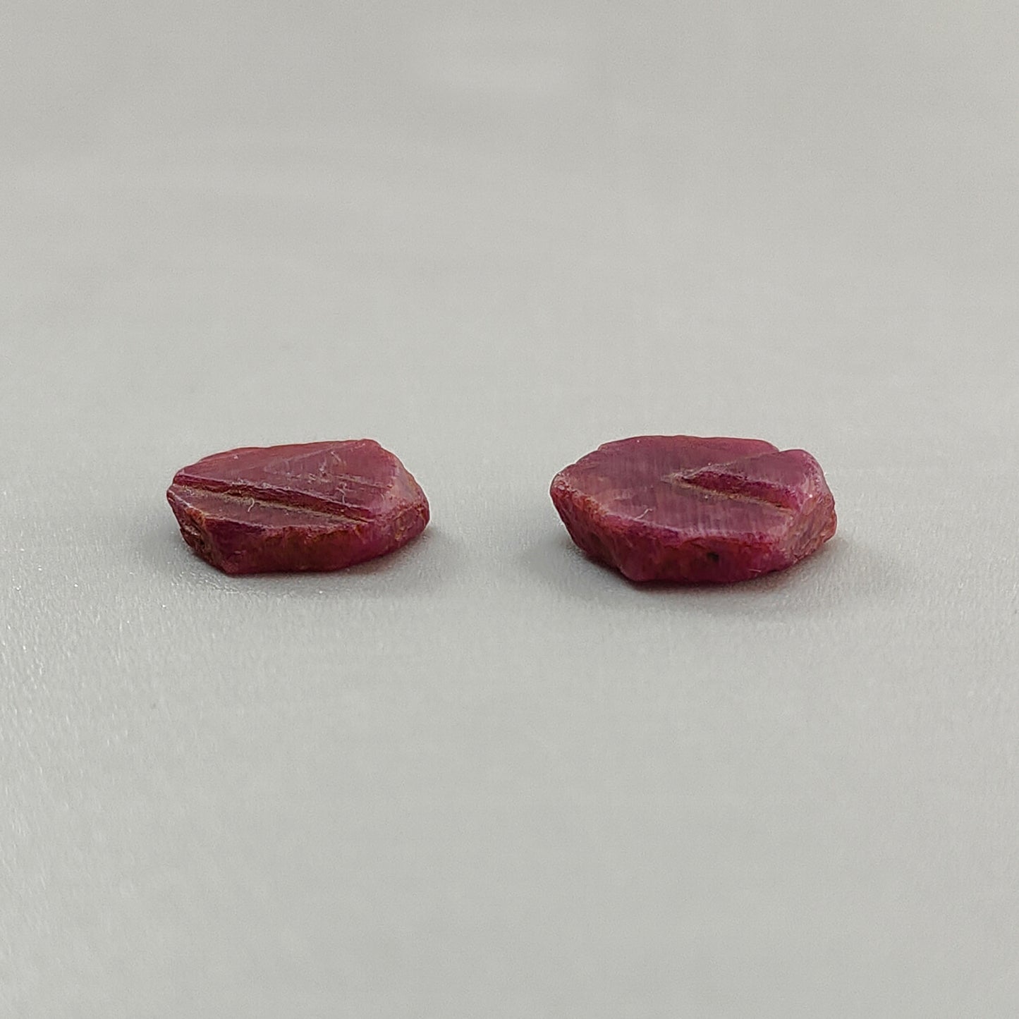 13.50cts Ruby Record Keeper Crystal Raw Specimen Natural Hexagon Formative Rough Healing 2pcs