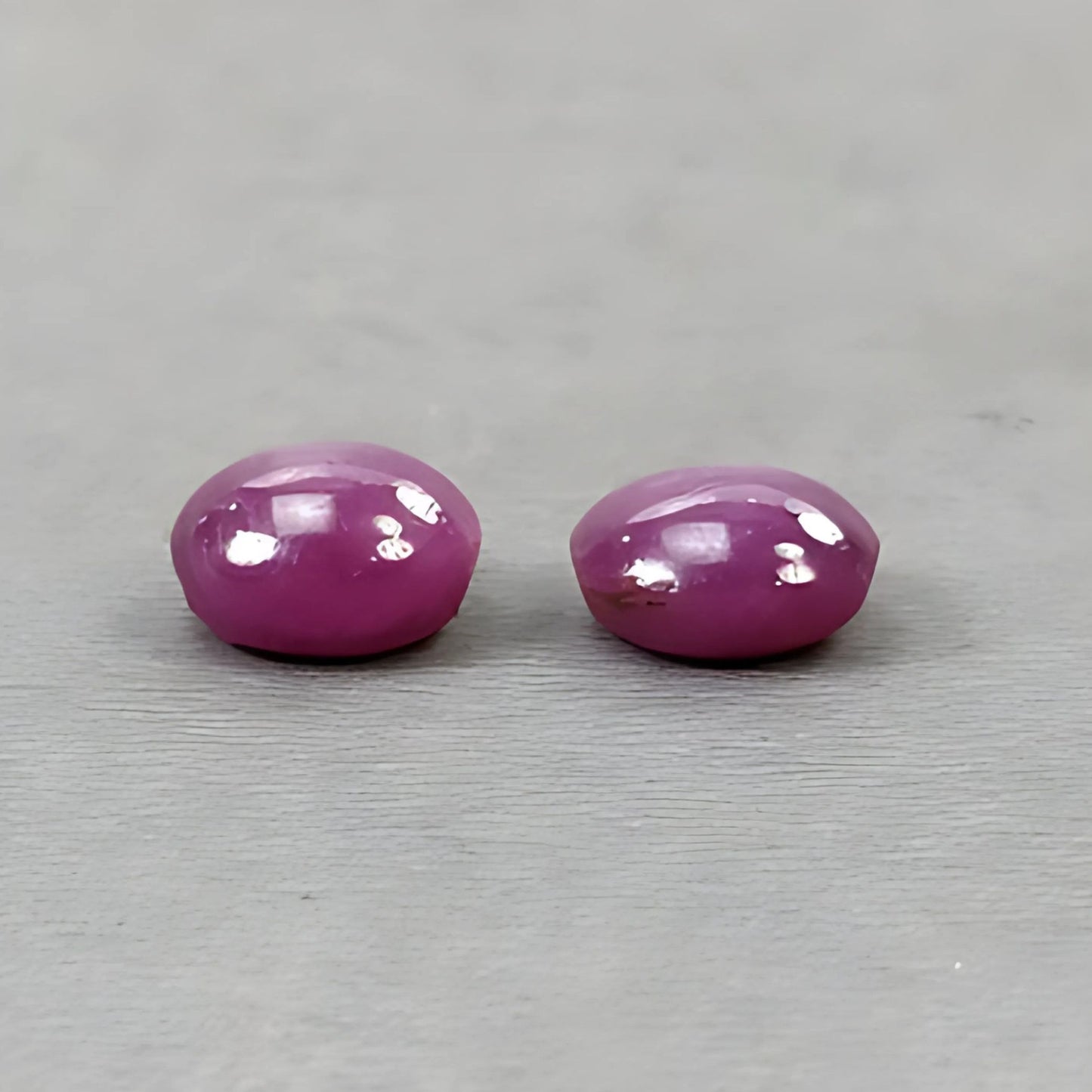 14.10cts Natural Untreated Star Ruby Gemstone Round Shape Cabochon 10.5mm 2pcs