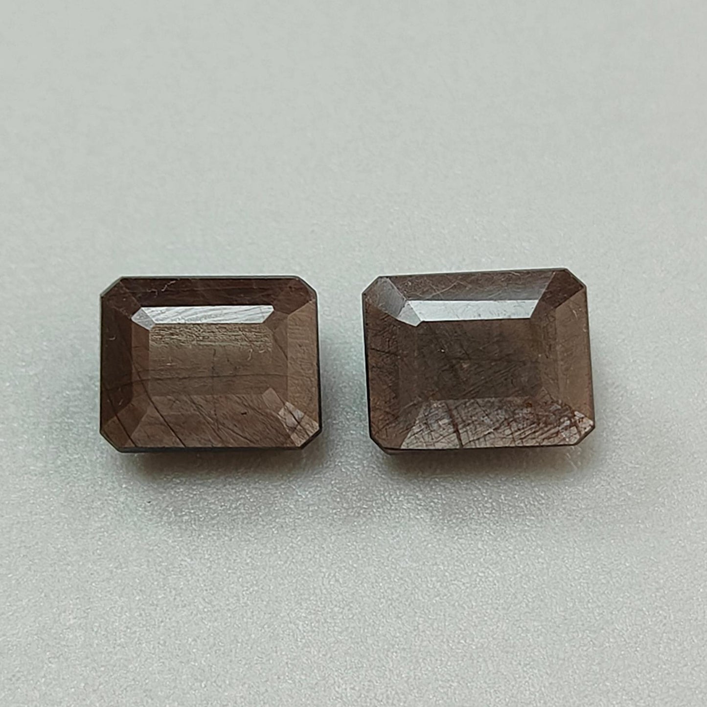 Silver Gray Sapphire Gemstone Faceted Cut: Natural Untreated Unheated Sapphire Cushion, Round Shape Faceted Pair for Jewelry