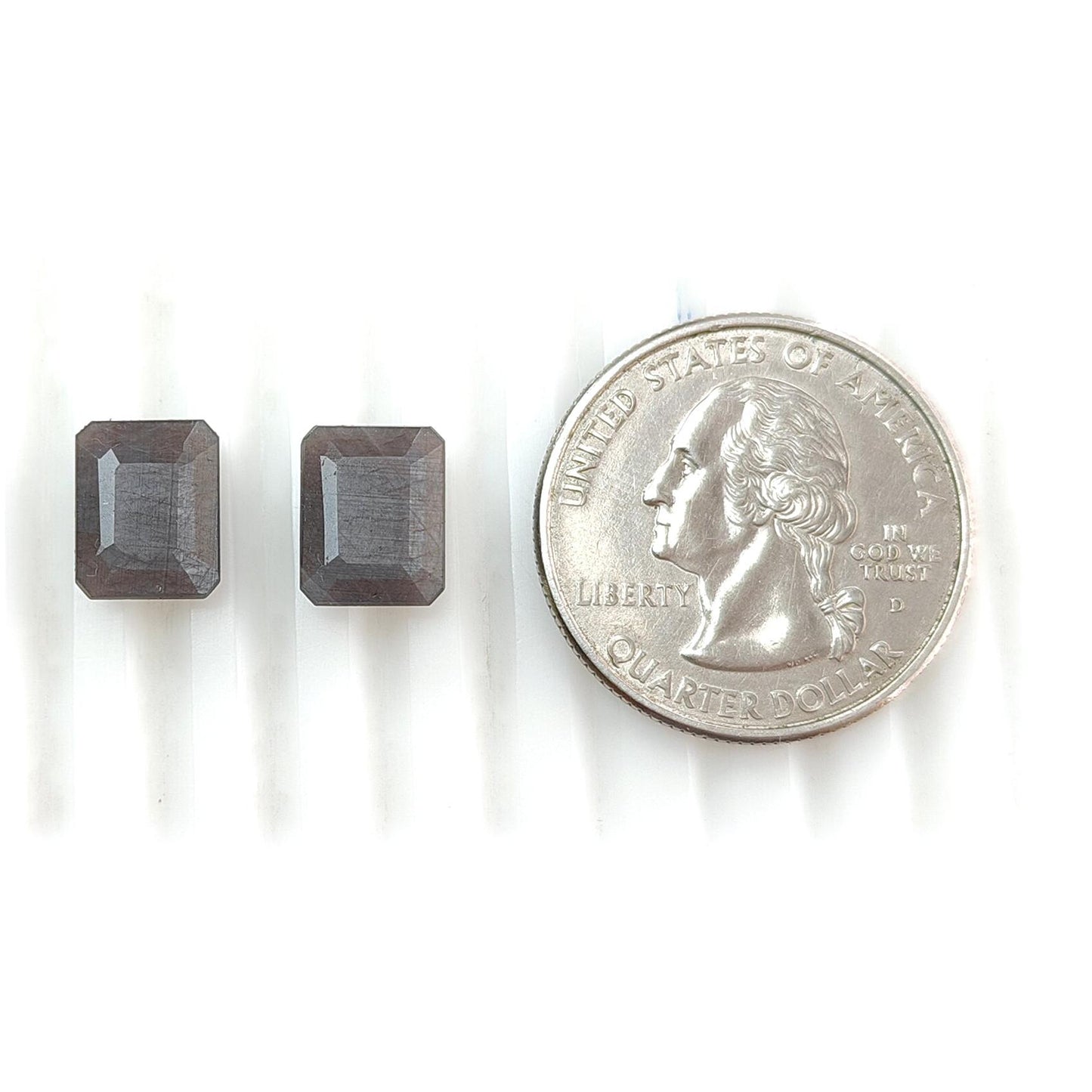 Silver Gray Sapphire Gemstone Faceted Cut: Natural Untreated Unheated Sapphire Cushion, Round Shape Faceted Pair for Jewelry
