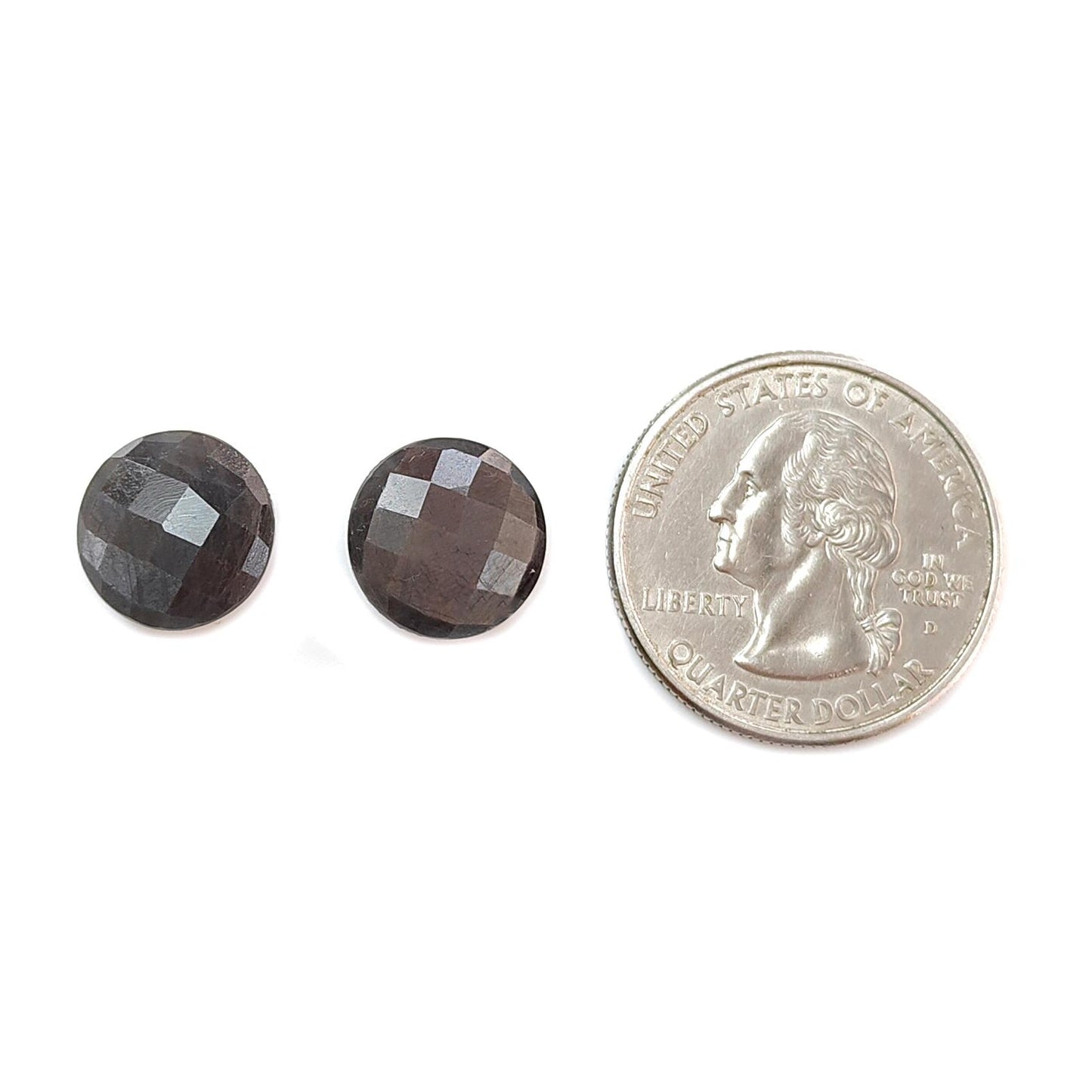 Silver Gray Sapphire Gemstone Faceted Cut: Natural Untreated Unheated Sapphire Cushion, Round Shape Faceted Pair for Jewelry