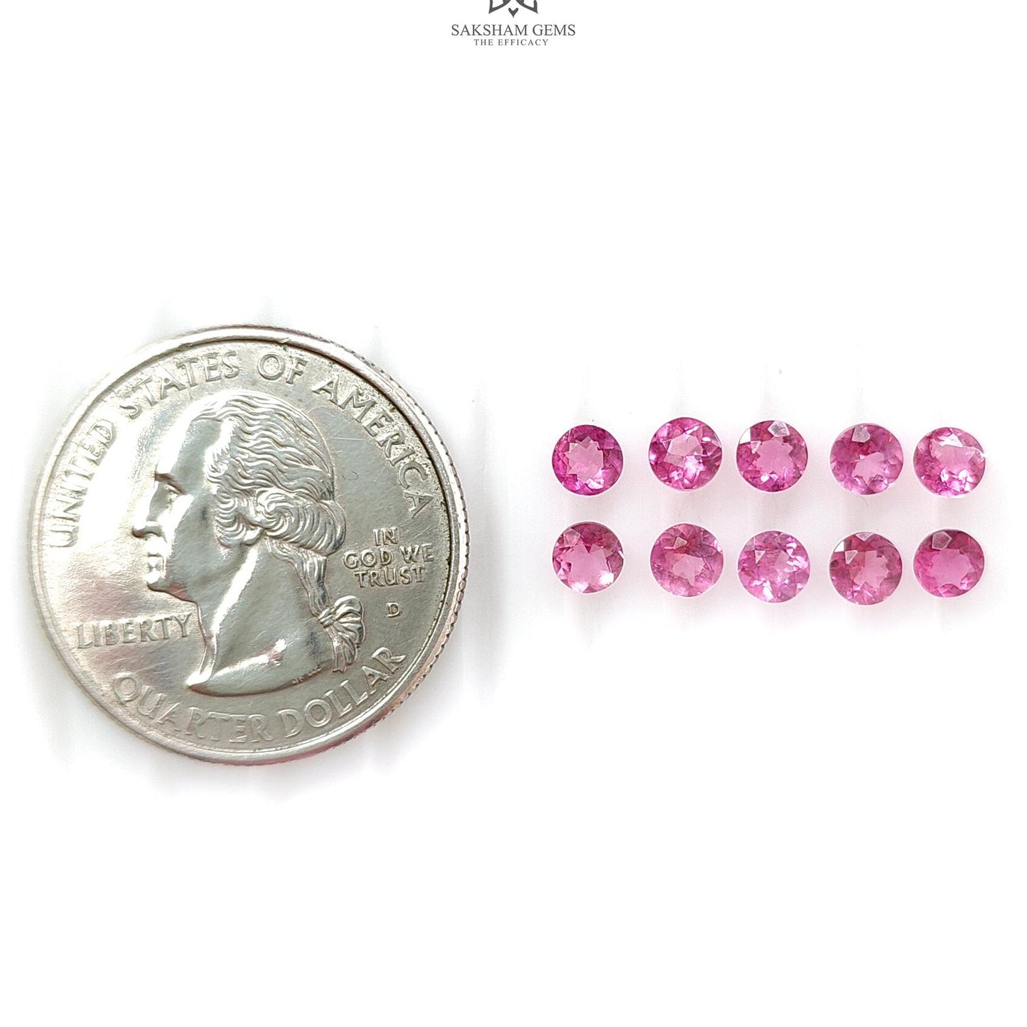 Pink Tourmaline Gemstone Faceted Cut: Natural Untreated Tourmaline Round Shape Lot For Jewelry