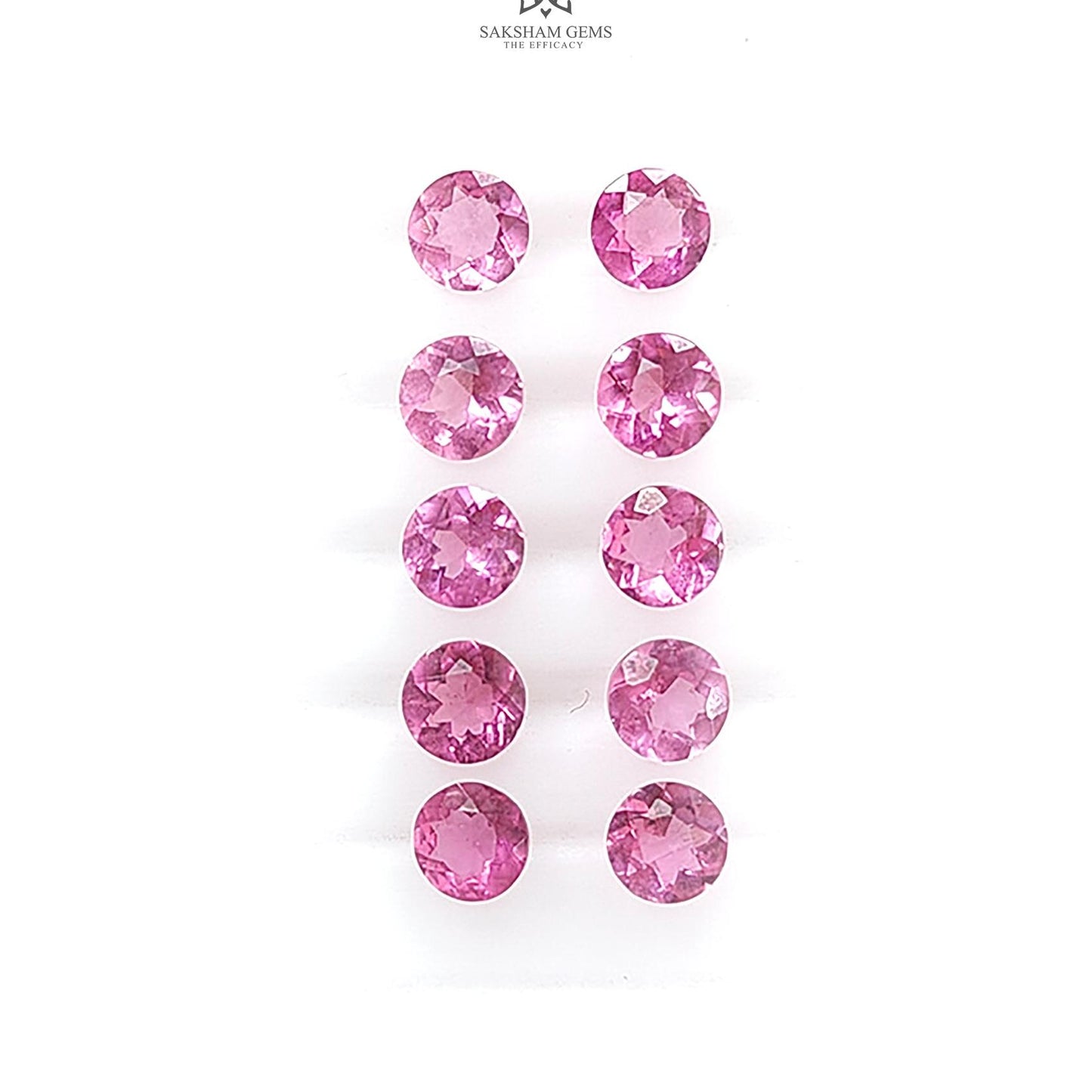 Pink Tourmaline Gemstone Faceted Cut: Natural Untreated Tourmaline Round Shape Lot For Jewelry