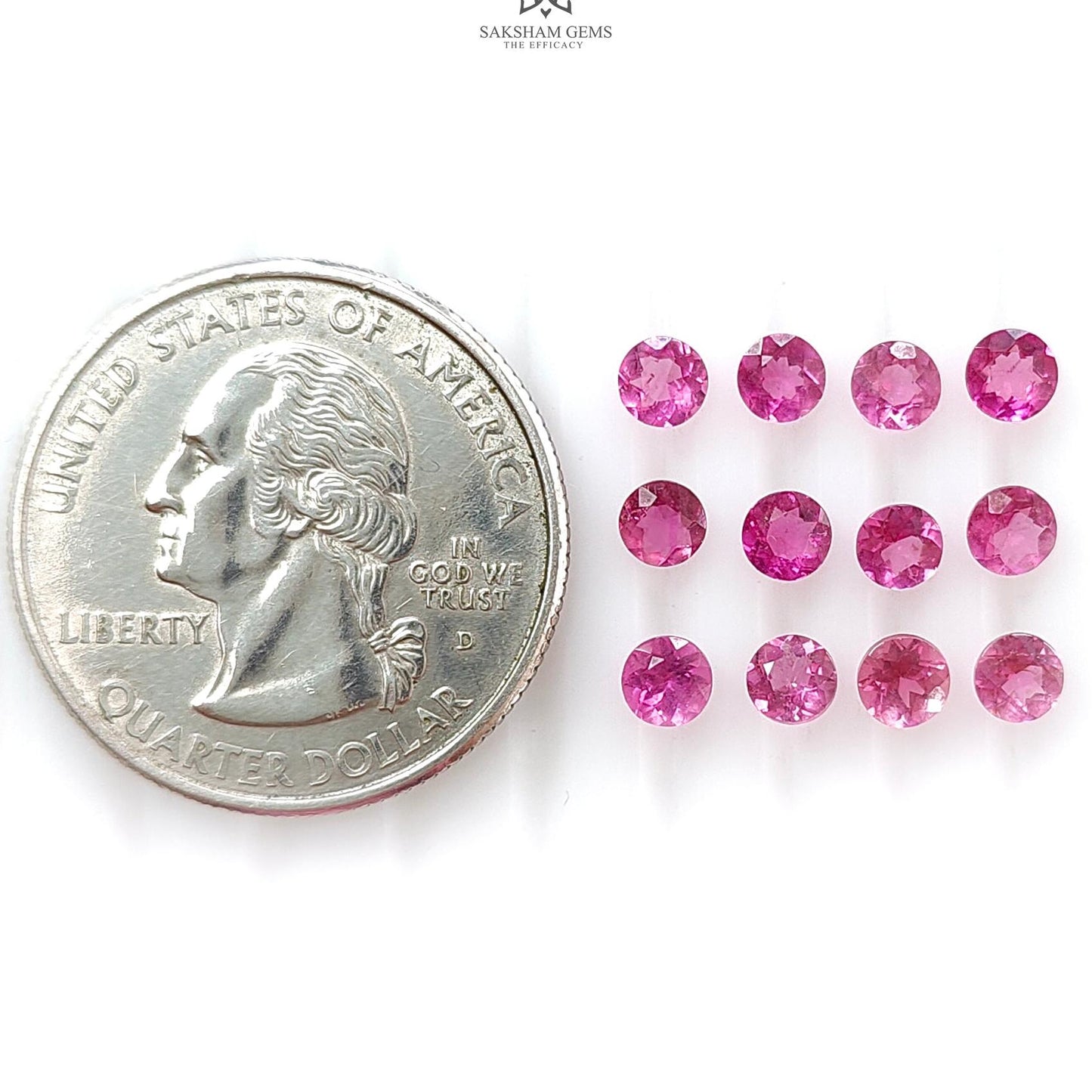 Pink Tourmaline Gemstone Faceted Cut: Natural Untreated Tourmaline Round Shape Lot For Jewelry