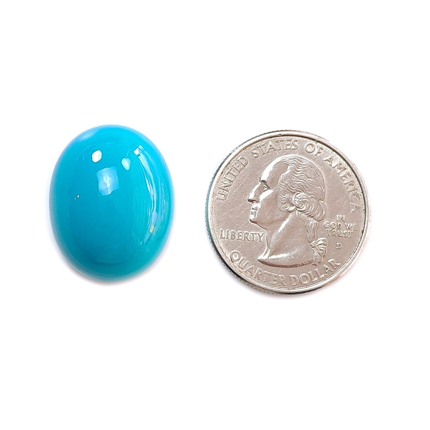 Blue Turquoise Gemstone Cabochon: Natural Untreated Sleeping Beauty Turquoise Oval Shape 1pc for Jewelry December Birthstone