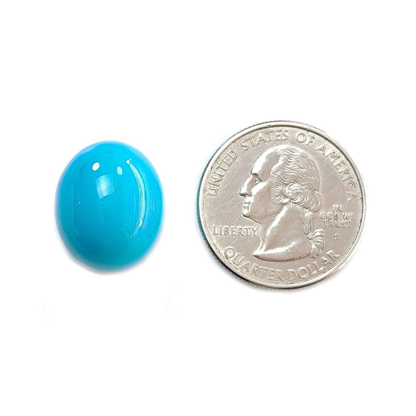 Blue Turquoise Gemstone Cabochon: Natural Untreated Sleeping Beauty Turquoise Oval Shape 1pc for Jewelry December Birthstone