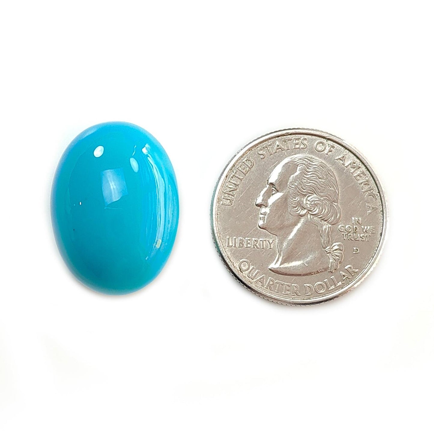 Blue Turquoise Gemstone Cabochon: Natural Untreated Sleeping Beauty Turquoise Oval Shape 1pc for Jewelry December Birthstone