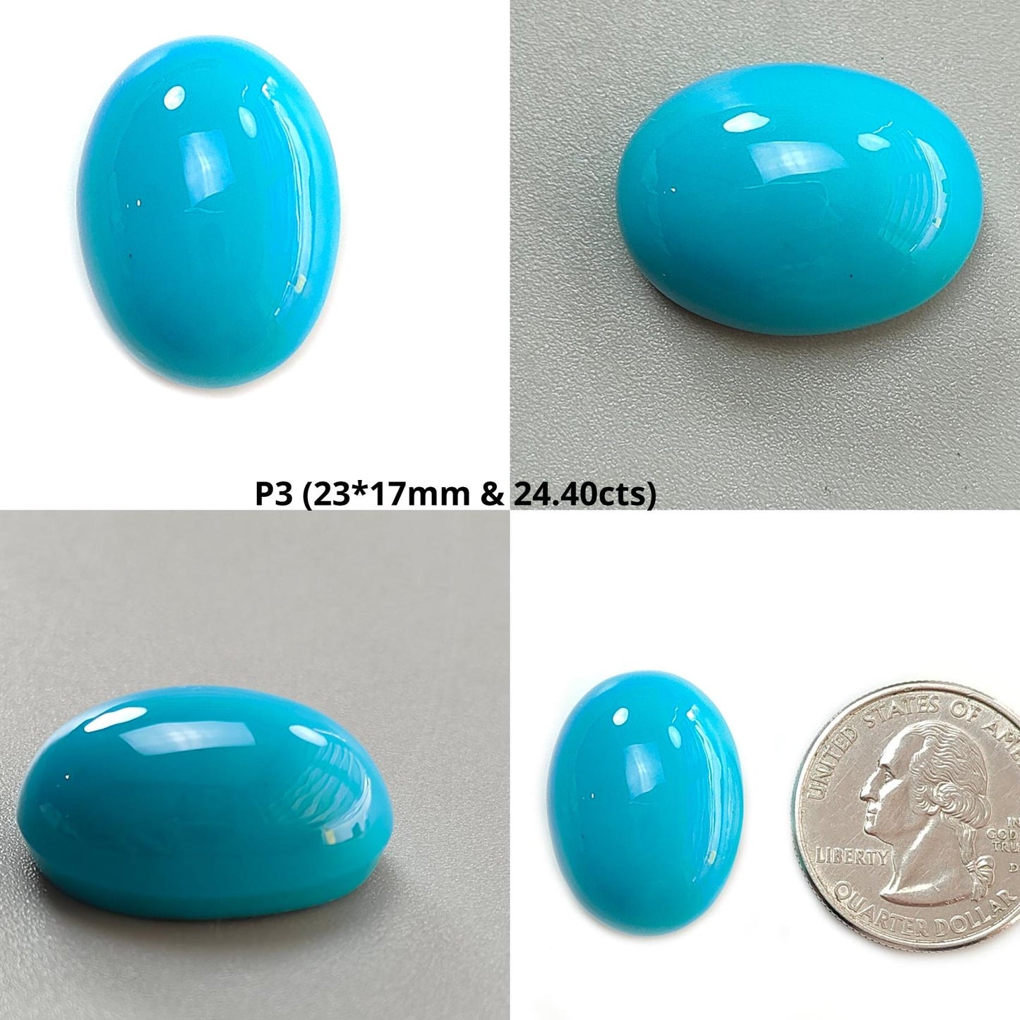 Blue Turquoise Gemstone Cabochon: Natural Untreated Sleeping Beauty Turquoise Oval Shape 1pc for Jewelry December Birthstone