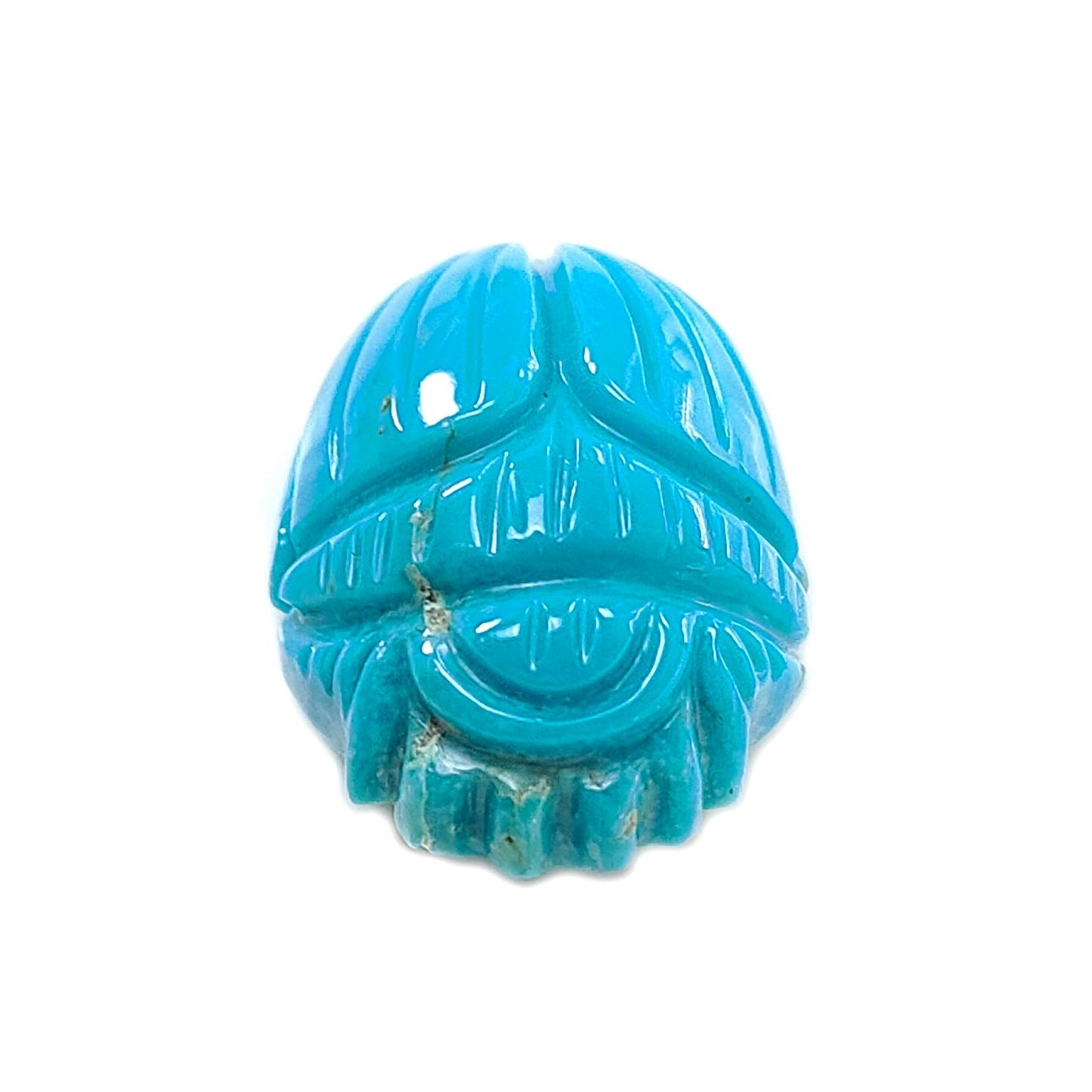 Turquoise Scarab Carving