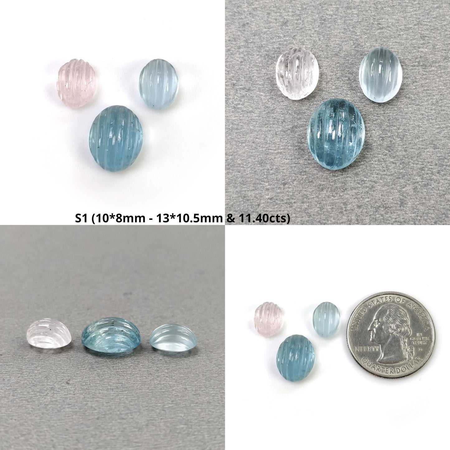 Hand Carved Aqua