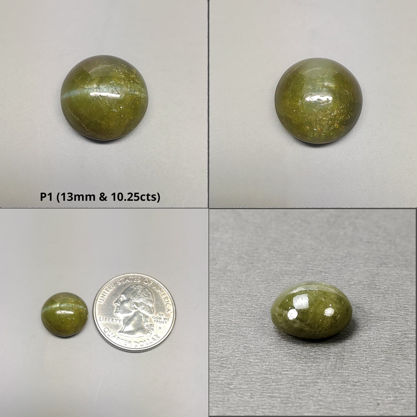 CHRYSOBERYL CAT'S EYE Gemstone Cabochon : Natural Untreated Unheated Cat's Eye Round And Oval Shape 1pcs 2pcs & 3pcs