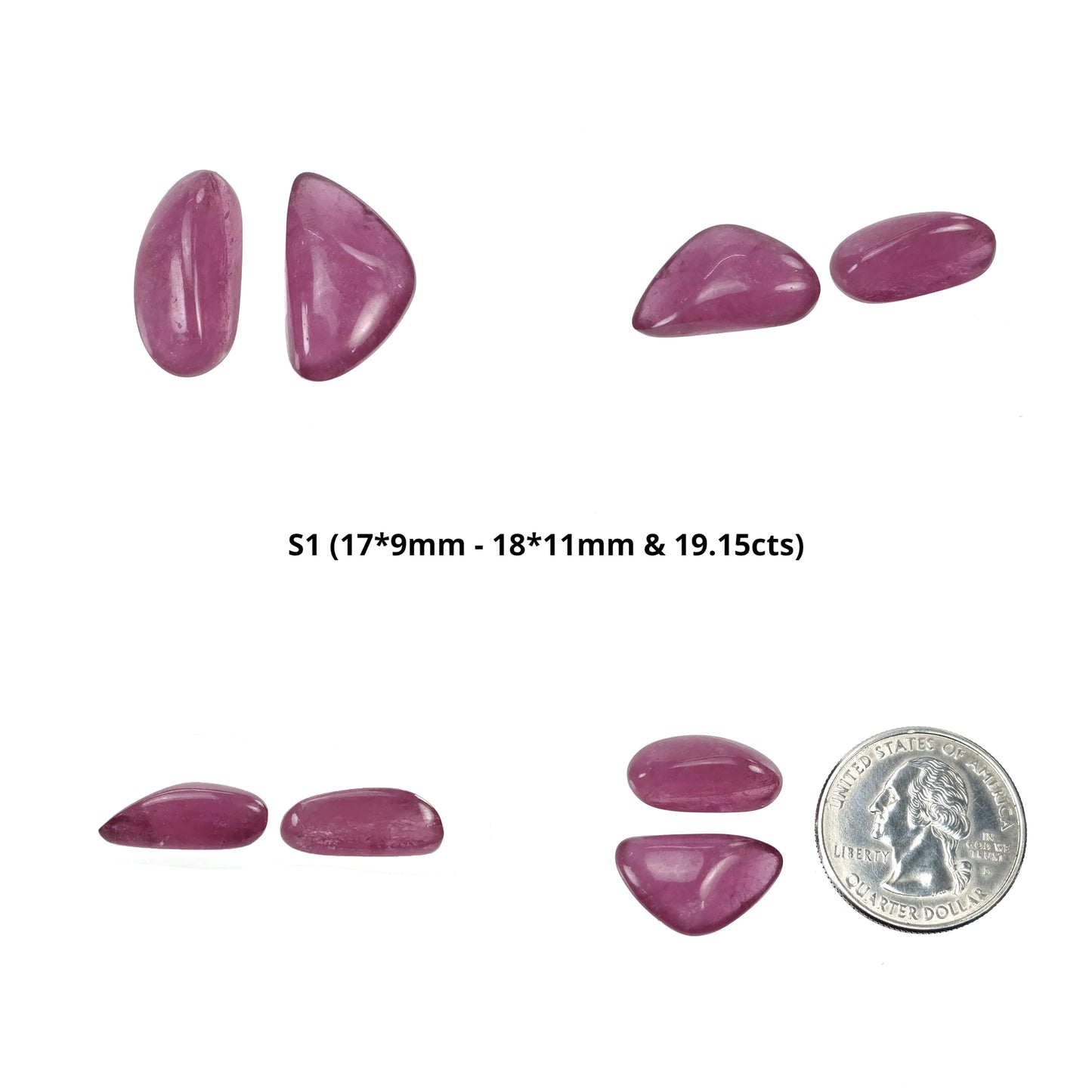 Pink TOURMALINE Gemstone Tumble : Natural Untreated Tourmaline Uneven Shape Cabochon Sets