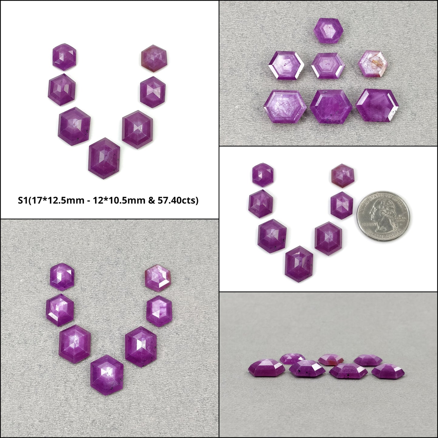 Hexagon Shape Sapphire