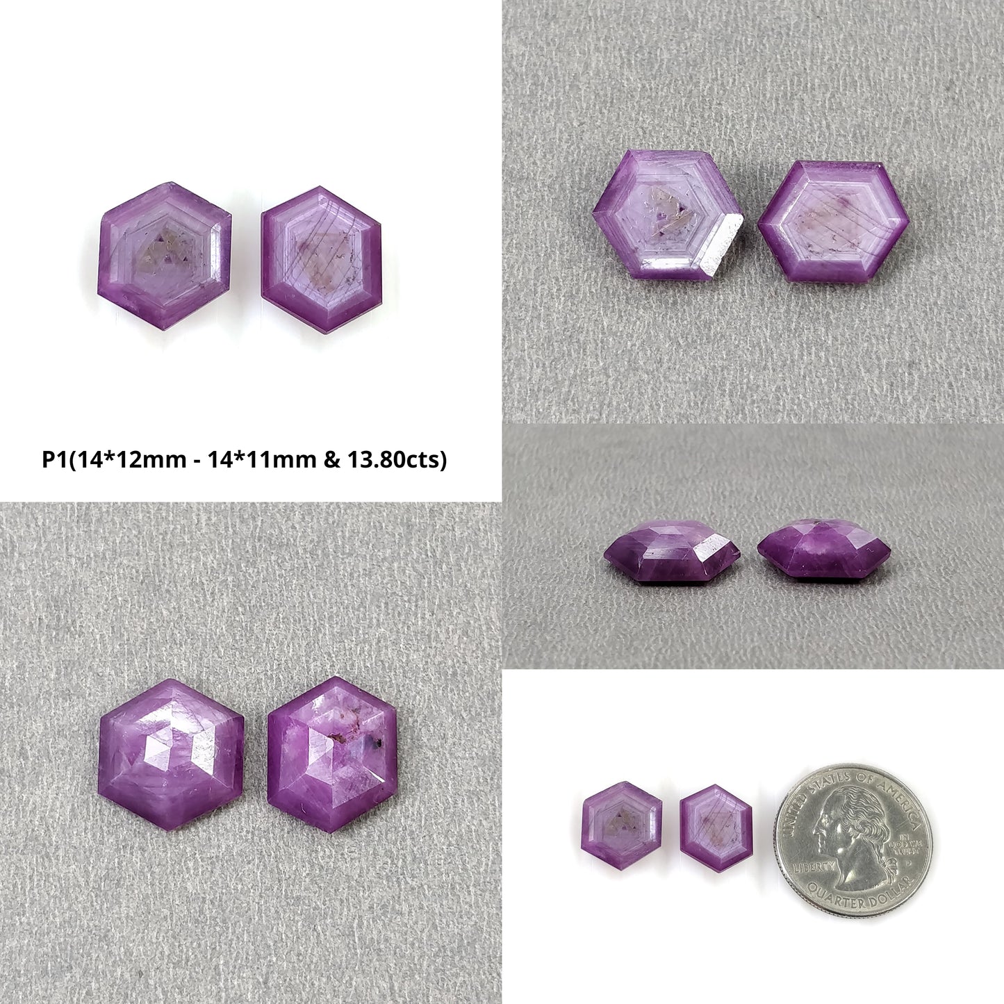 Hexagon Shape Sapphire