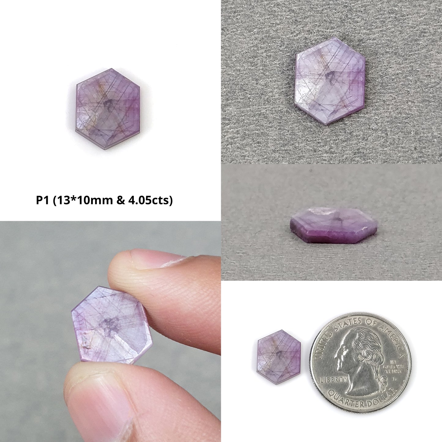 Hexagon Shape Sapphire