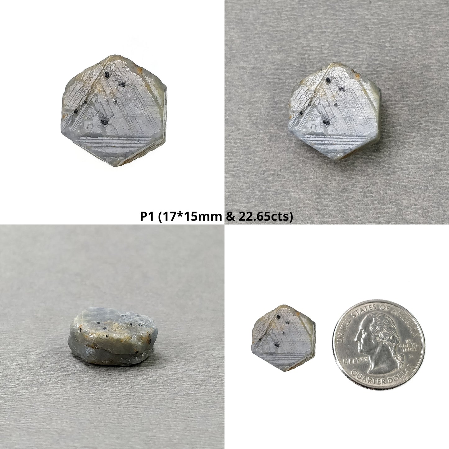 RECORD KEEPER Blue SAPPHIRE Gemstone Crystal : Natural Unheated Triangle Formative Sapphire Rough Specimen