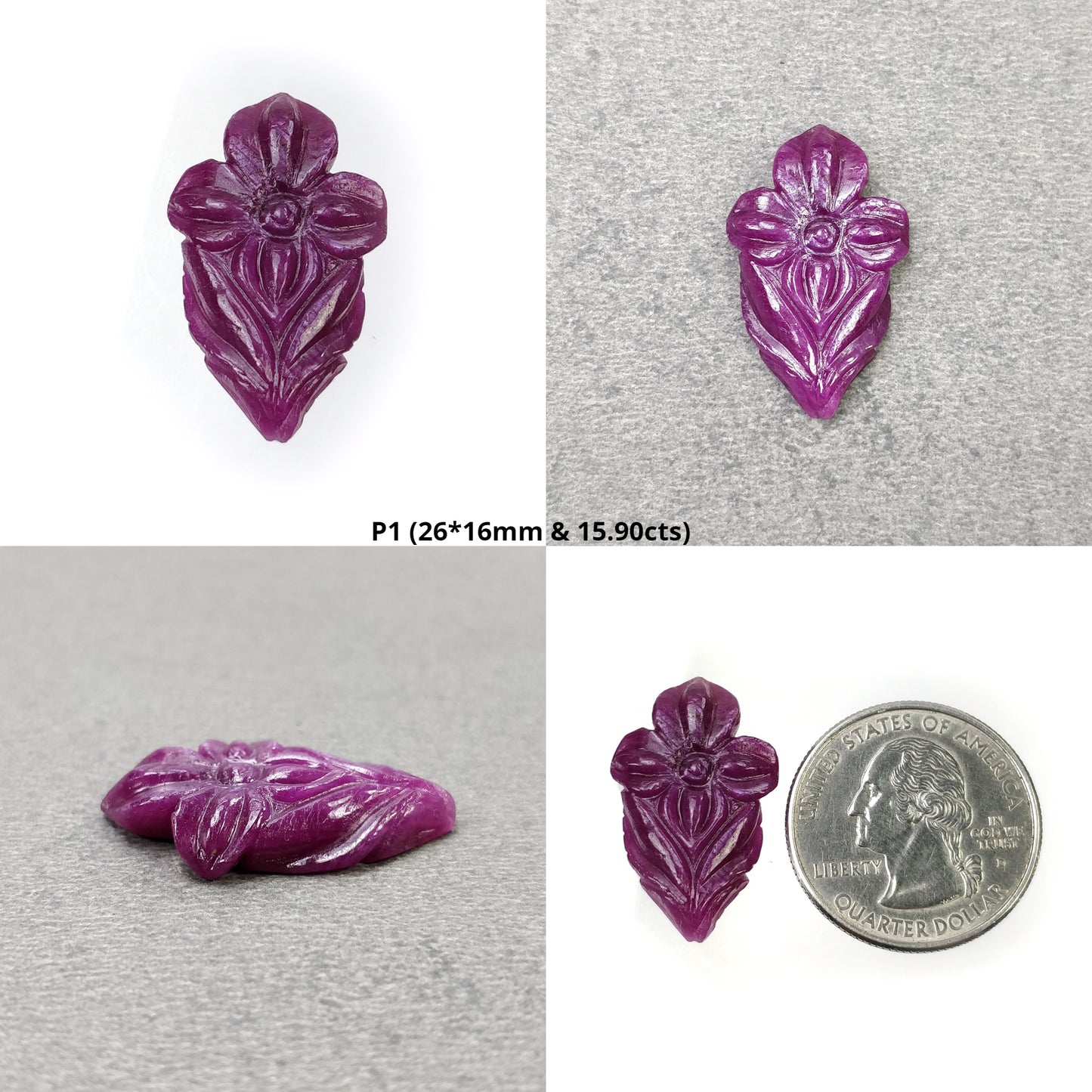 Hand Carved Ruby