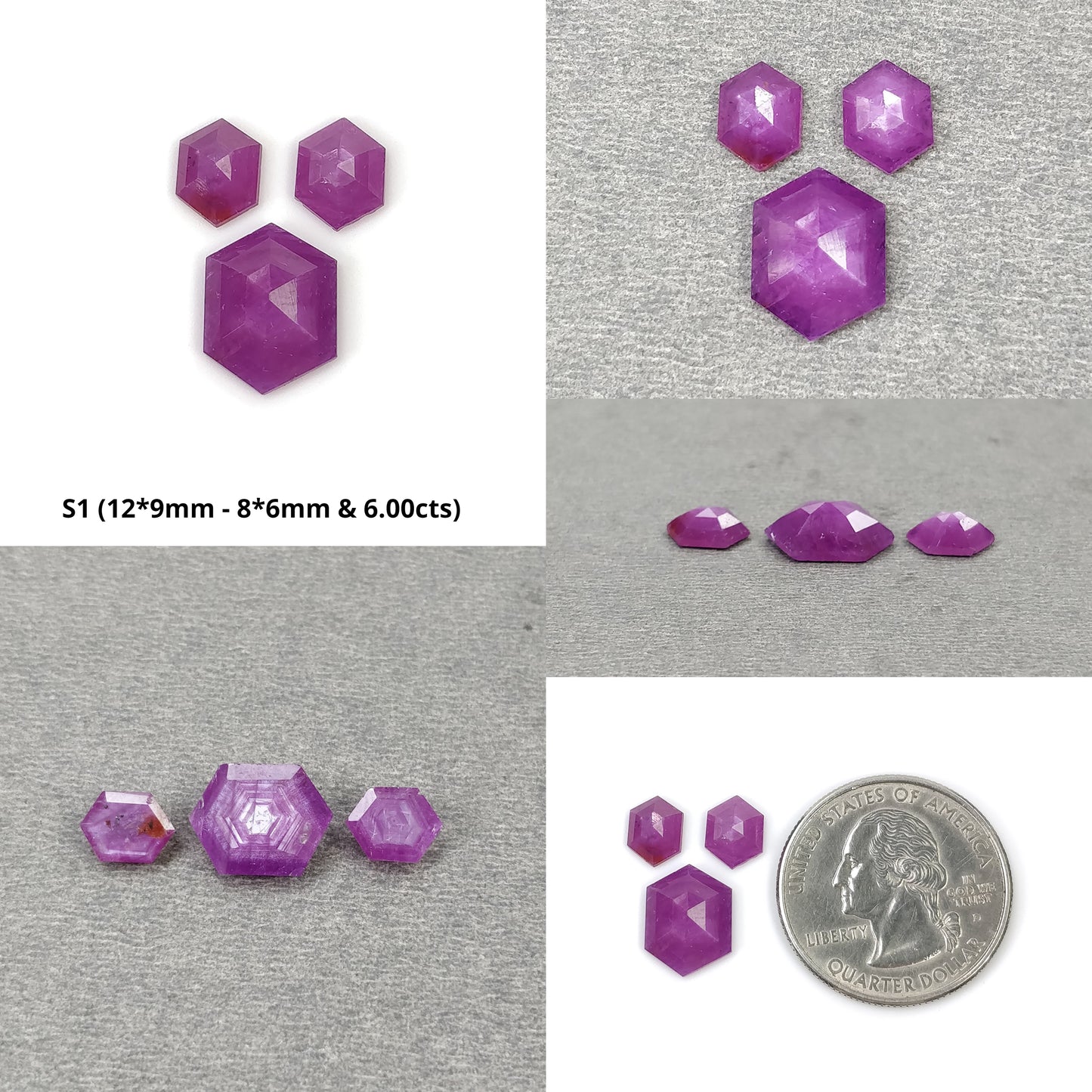 Hexagon Shape Sapphire